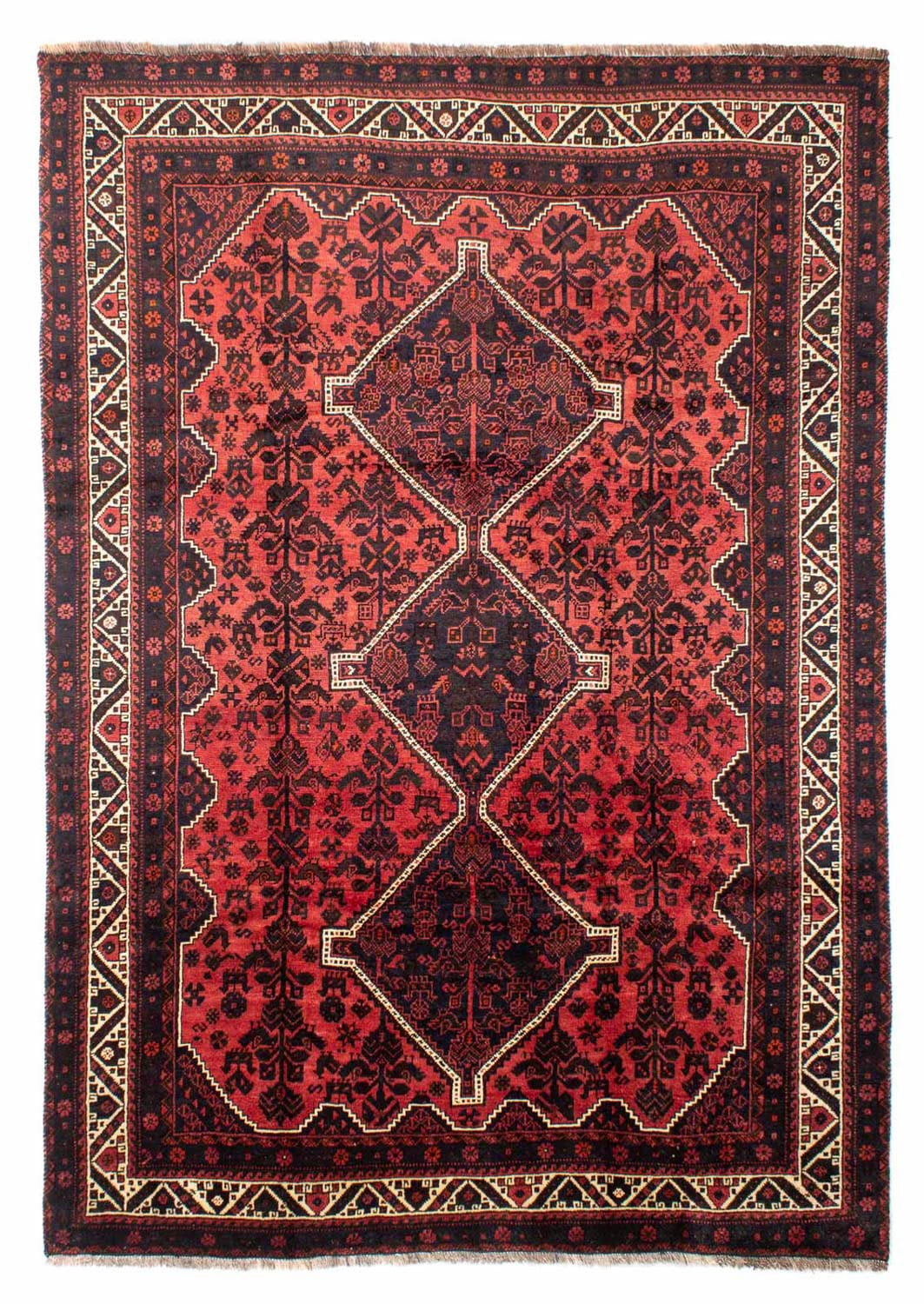 morgenland Wollteppich »Shiraz Medaillon Rosso 300 x 207 cm«, rechteckig, 1 günstig online kaufen