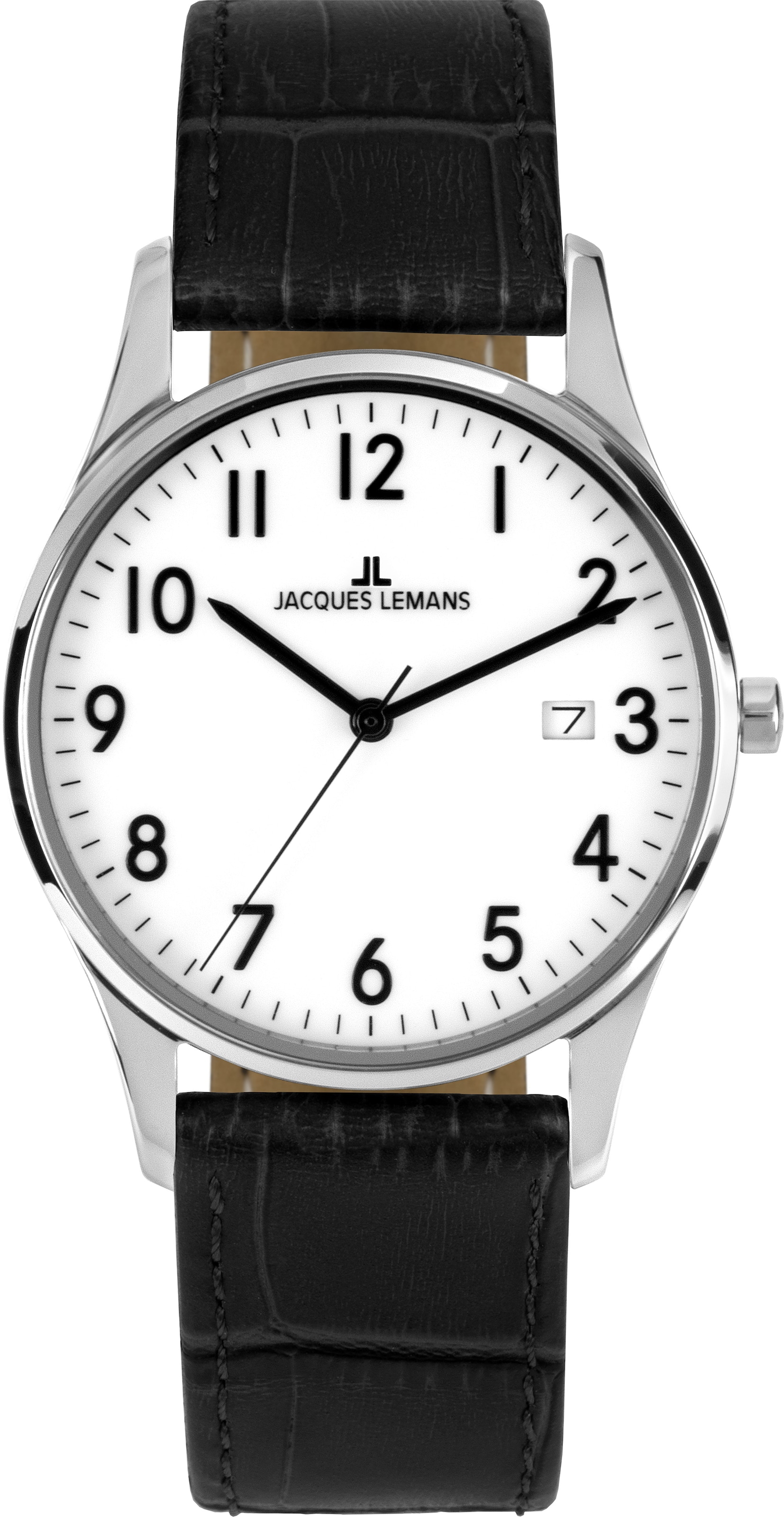 Jacques Lemans Quarzuhr »London« Armbanduhr, Damenuhr, Lederarmband, analog, Tag