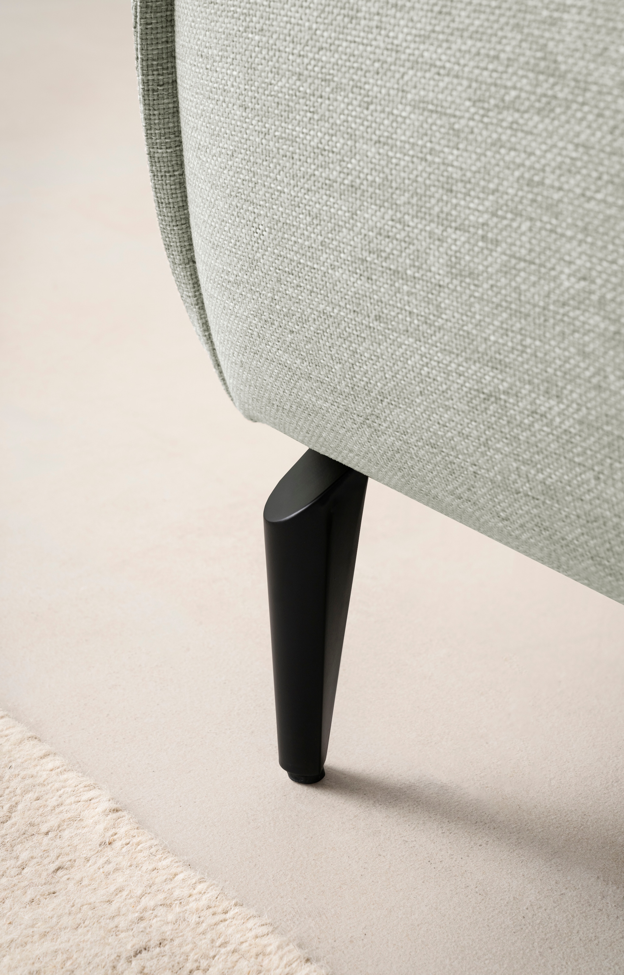 Home affaire Ecksofa »TVINNU, L-Form, 275cm, in Cord und Leinenoptik« wahlweise Recamiere rechts/links, schwarze Füße, bequemer Sitzkomfort