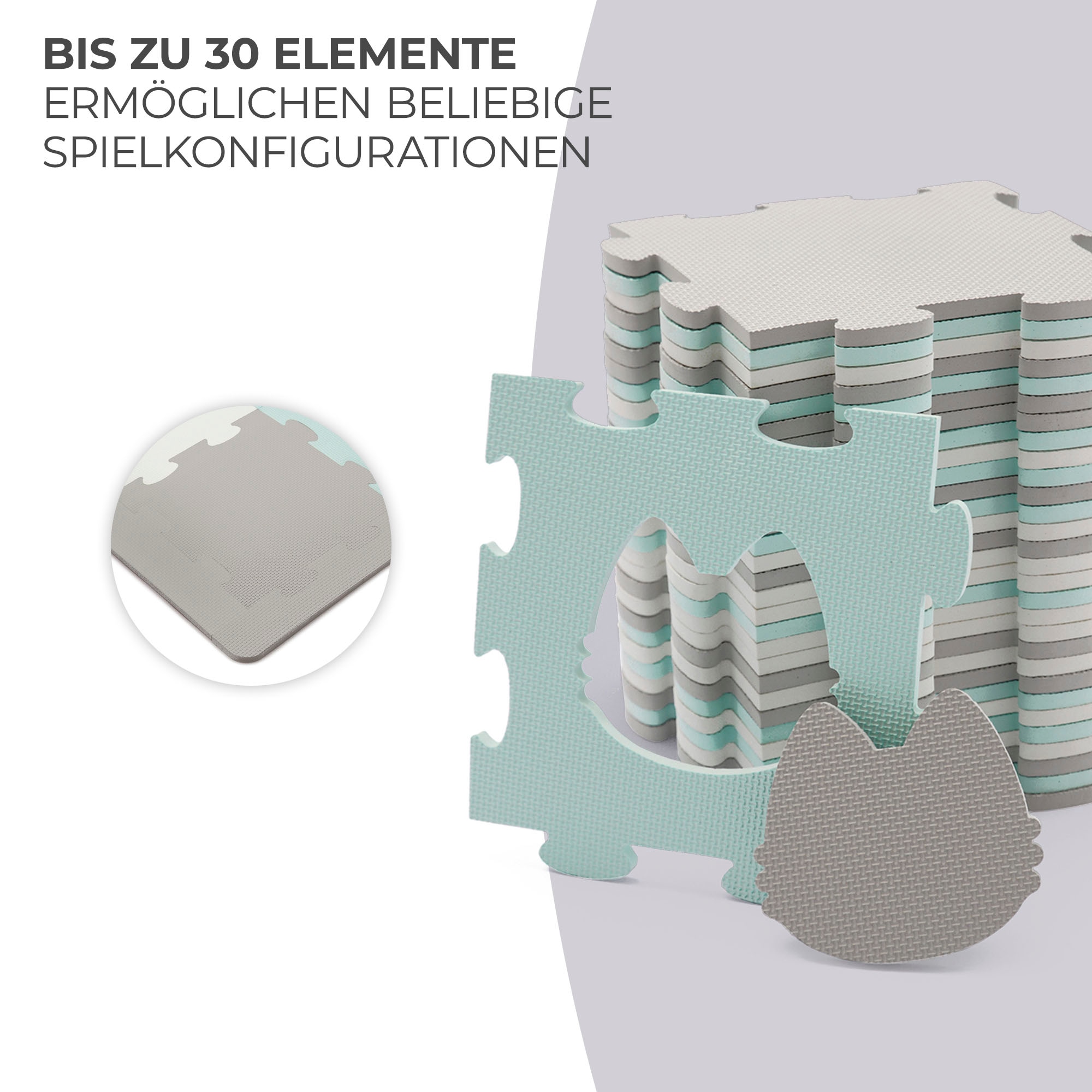 Kinderkraft Spielmatte »Schaumstoff-Puzzlematte LUNO SHAPES«