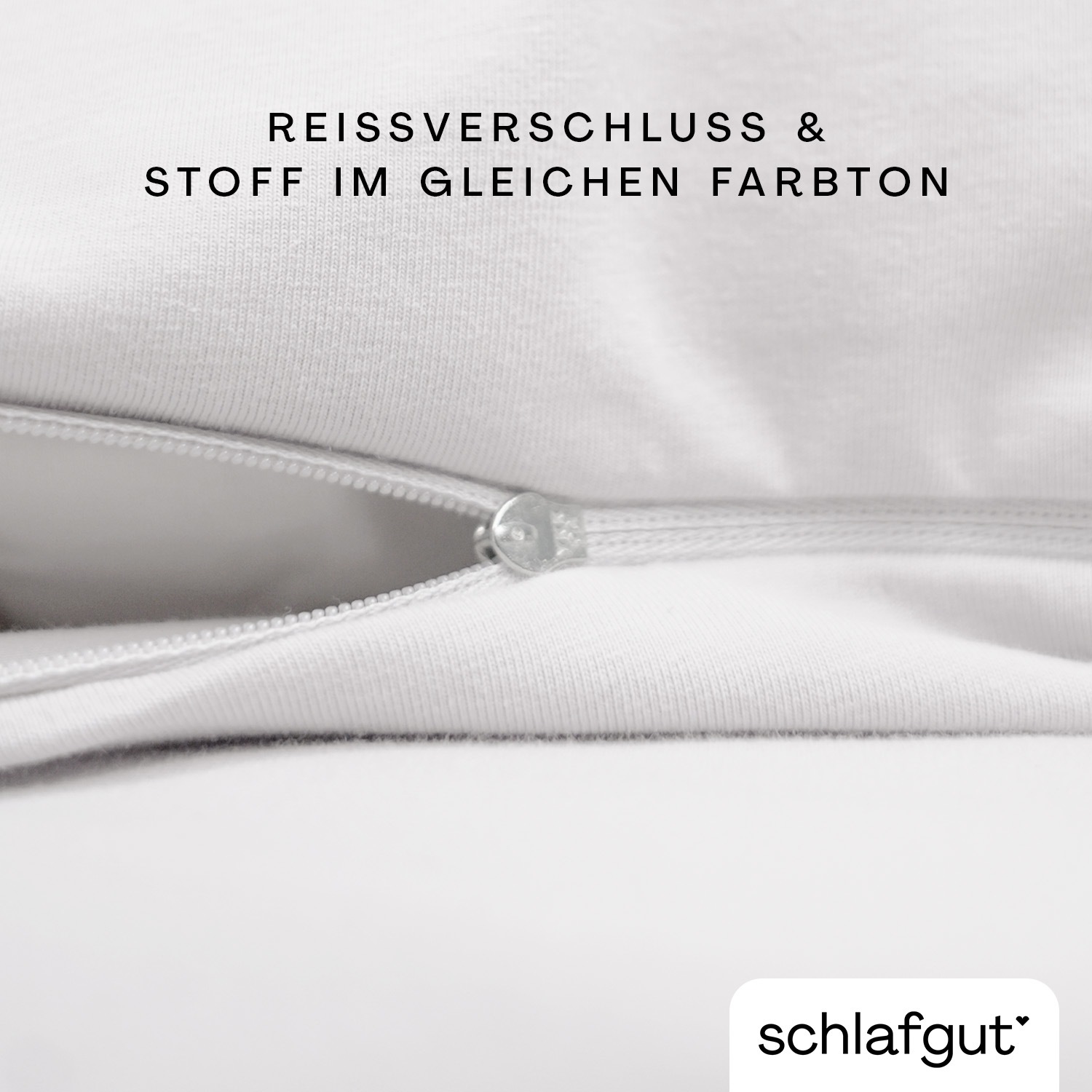 Schlafgut Bettwäsche »Premium Knitted Jersey 2teiliges Bettwäscheset« 2 Ton-in-Ton Reißverschluss, Bio-Baumwolle mit Elasthan, Uni, OEKO Tex