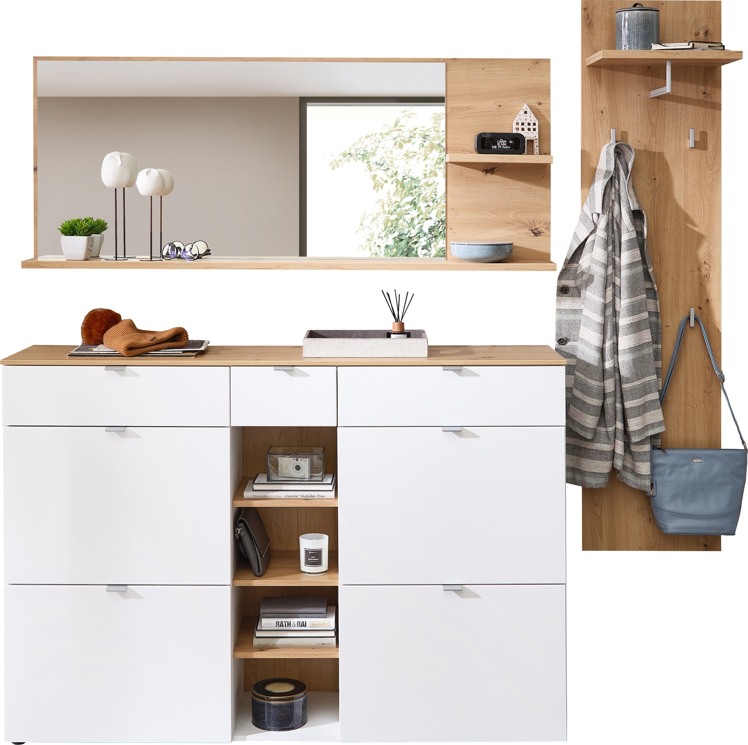 Innostyle Garderoben-Set »Bari Garderobenprogarmm, BxHxT 208x202x38 cm«, (Set, 3 St.), Besteht aus 3 Typen