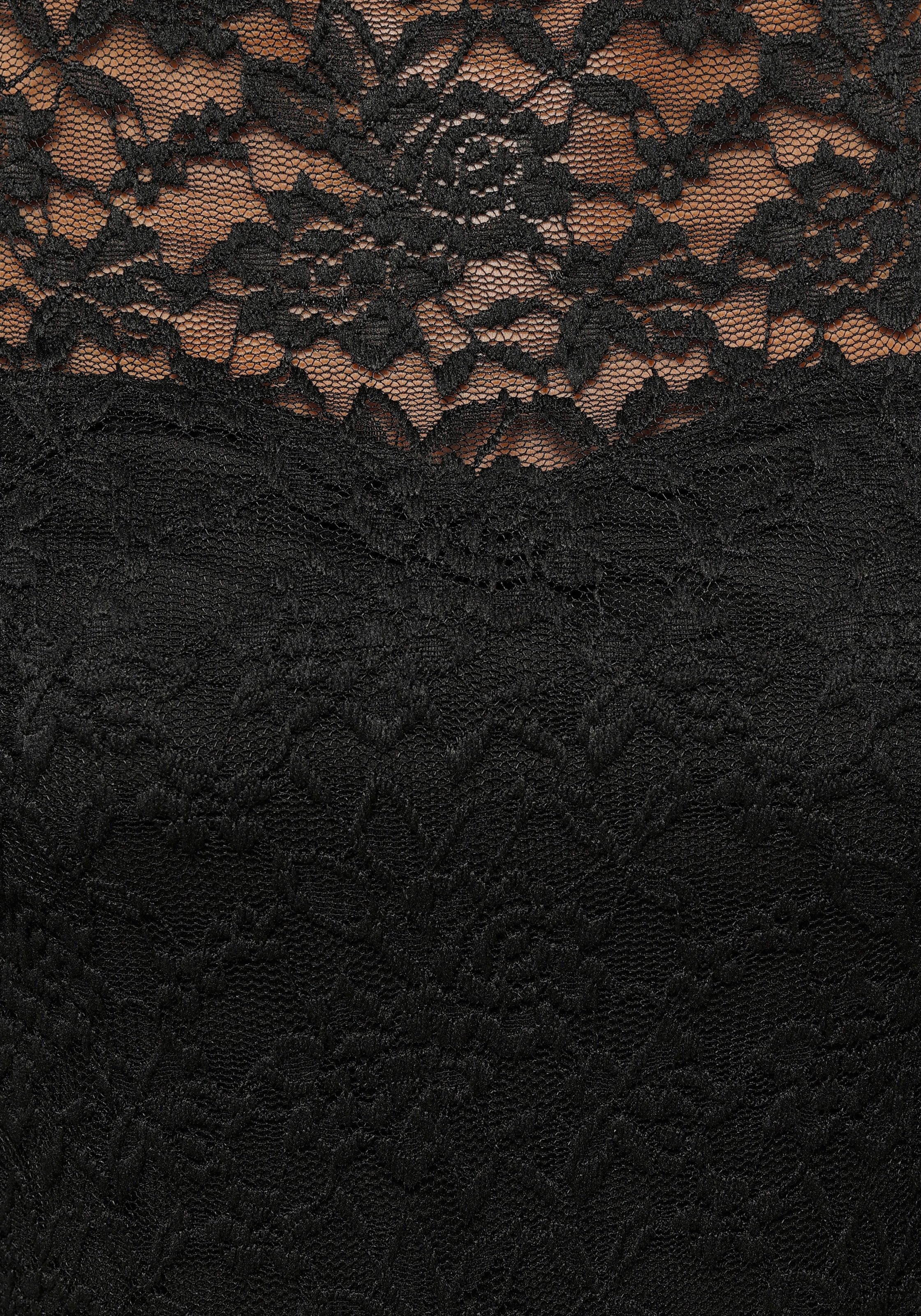 Laura Scott T-Shirt Langarm,  figurbetonter Schnitt,  Tulpenärmel,  Stehkragen