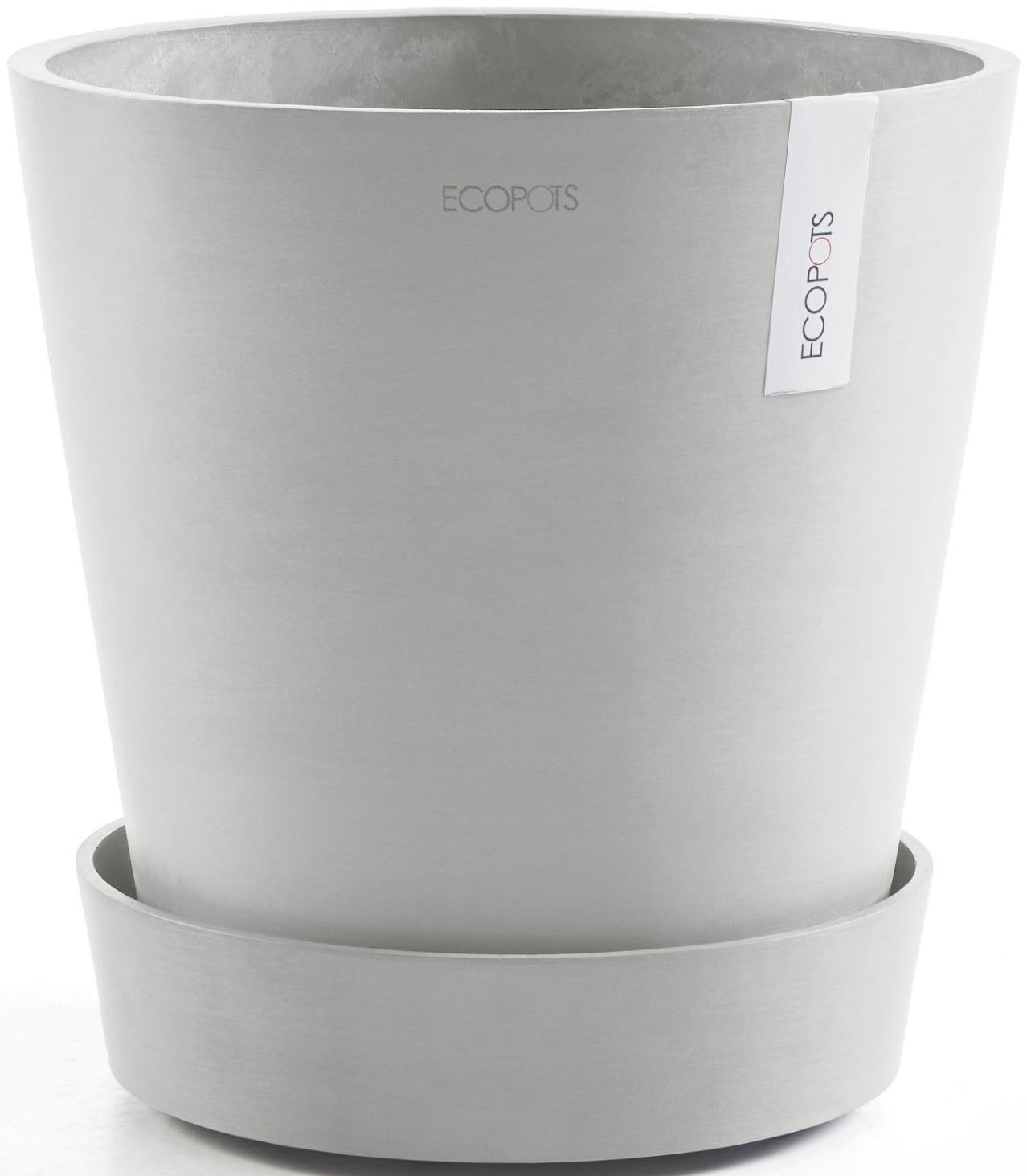 ECOPOTS Topfuntersetzer »mit Rollen 60 Weißgrau« für innen und außen: frostsicher, bruchsicher und lichtbeständig