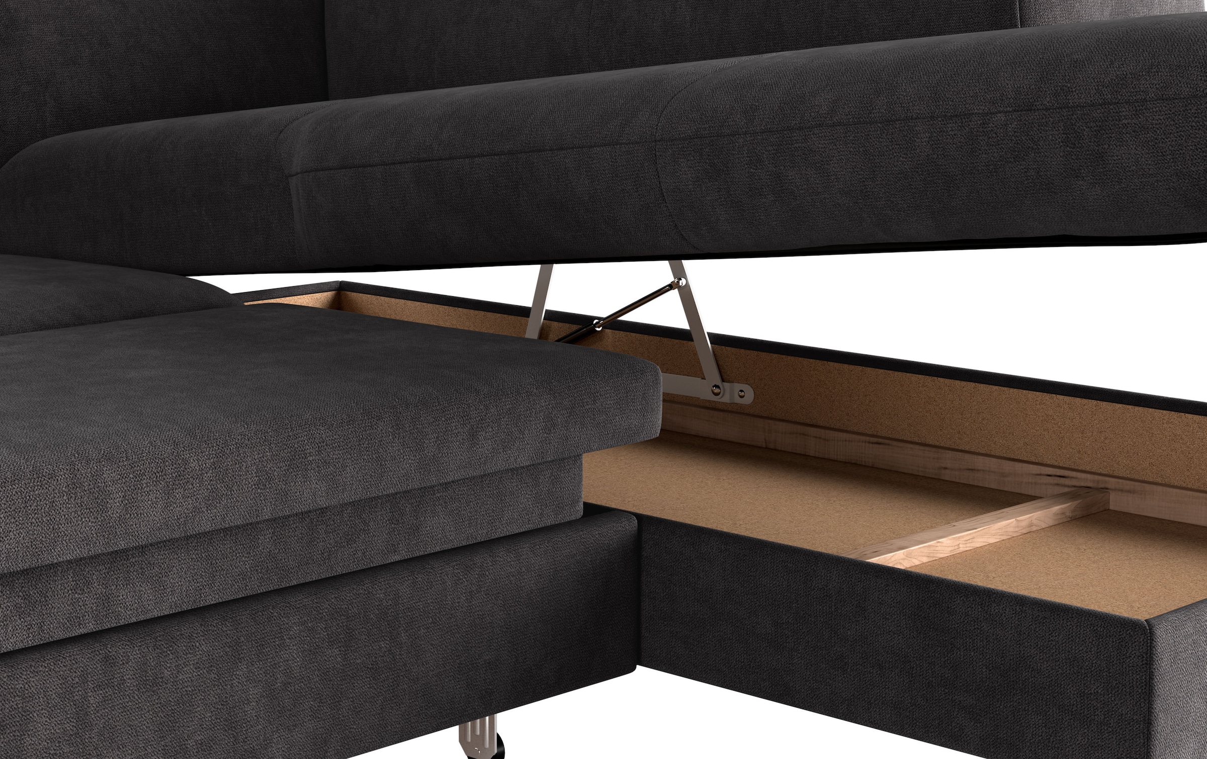 COTTA Ecksofa »Emma L-Form«, mit Kopfteilverstellung, wahlweise mit Bettfunktion & Bettkasten