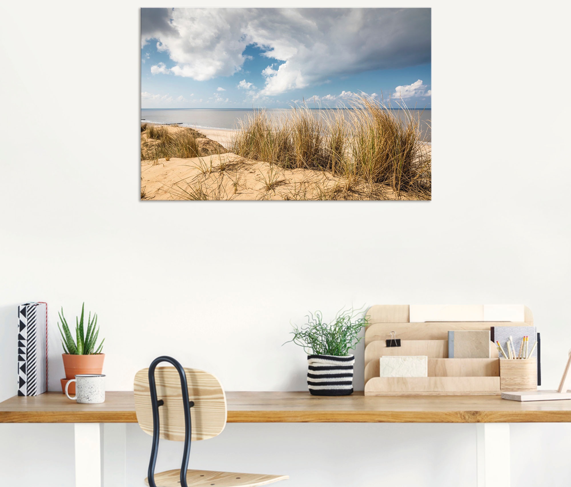 Artland Wandbild »Weg durch die Dünen am Roten Kliff«, Strandbilder, (1 St.), als Alubild, Outdoorbild, Leinwandbild, Poster in verschied. Größen