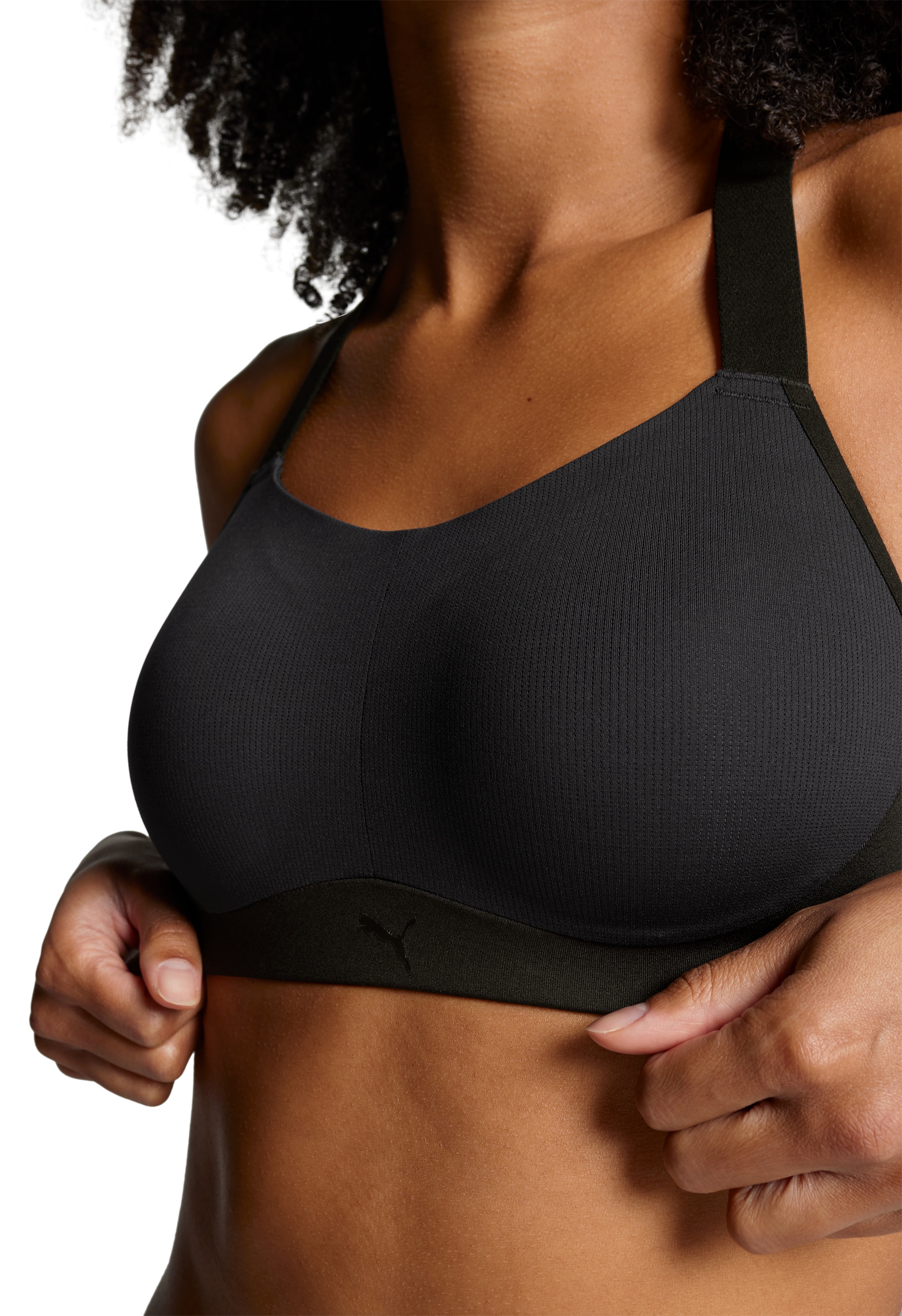 PUMA Bügelloser BH »PUMA WOMEN HIGH SUPPORT ACTIVE BRA«, mit breiten Trägern, Doppelcupgrößen