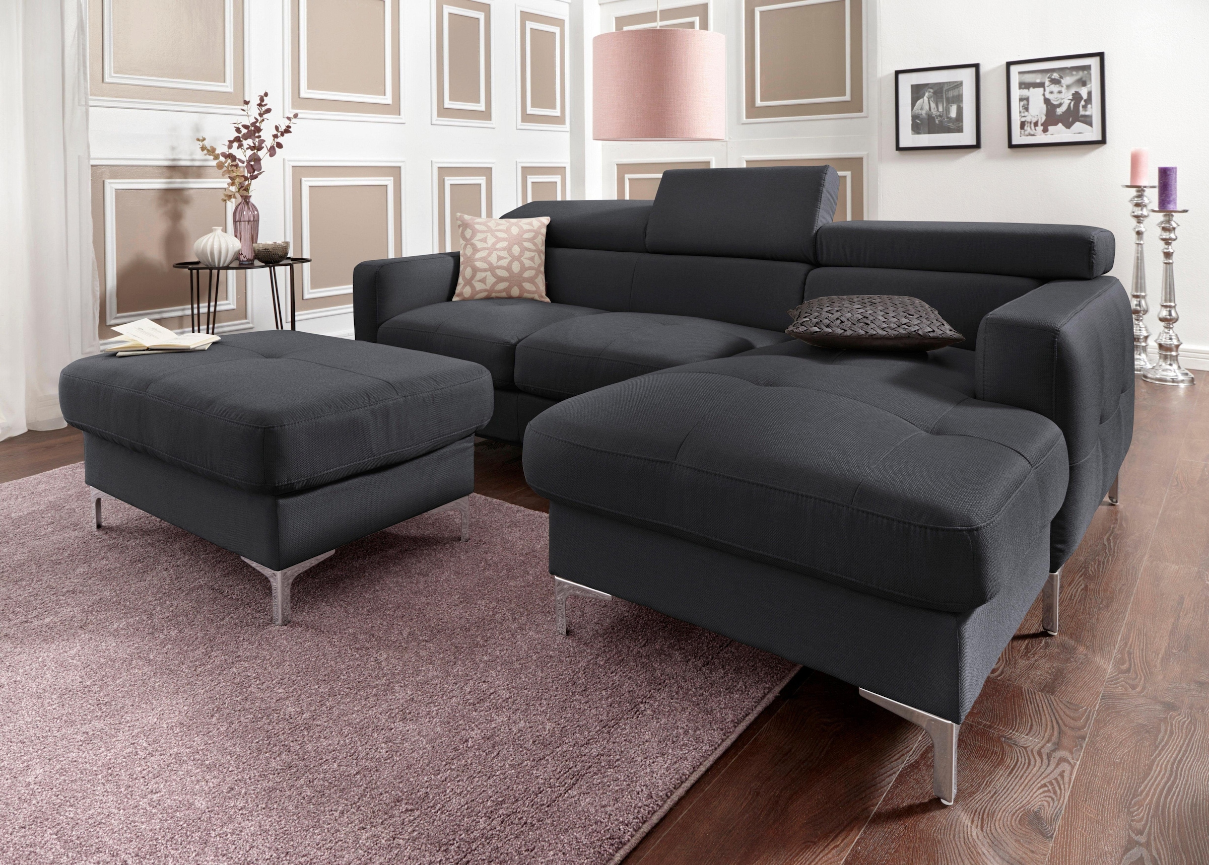 COTTA Polstergarnitur »Sammy L-Form«, (Set), Set bestehend aus: Ecksofa mit günstig online kaufen