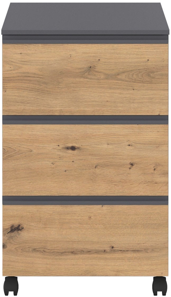 rauch Nachtkommode »Joel« Breite 40 cm,  drei geräumige Schubladen mit stabilen Rollen MADE IN GERMANY