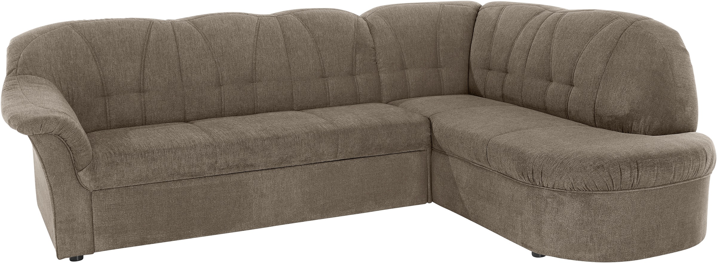 DOMO collection Ecksofa »Pegnitz, elegante Rückensteppung, zeitlose Formensprache, L-Form«, wahlweise mit Bettfunktion
