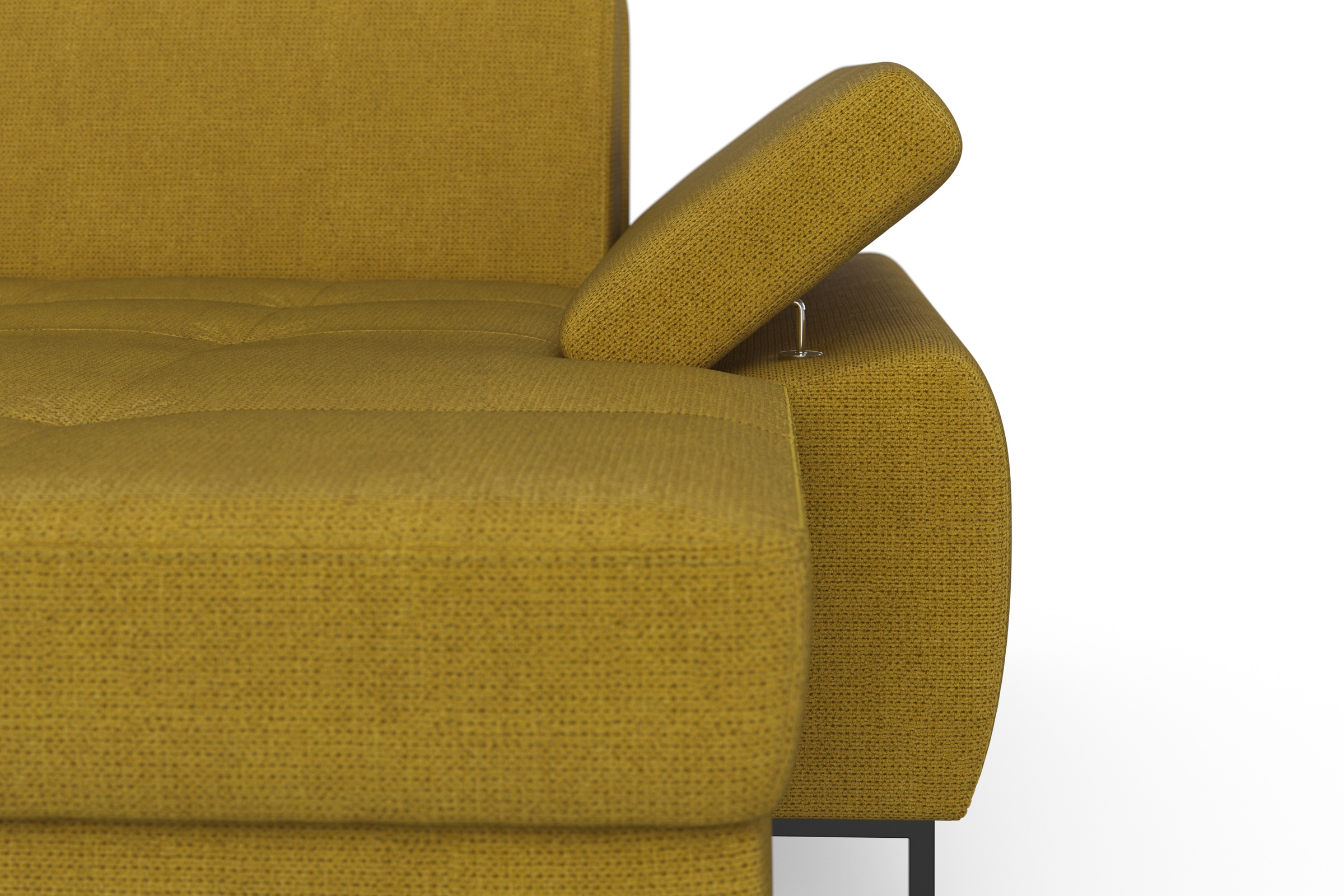 DOMO collection Ecksofa »Capelo, komfortabel, klare Linien zeichnen dieses Design aus, L-Form«, mit Armteilverstellung, wahlweise mit Bettfunktion, Federkern