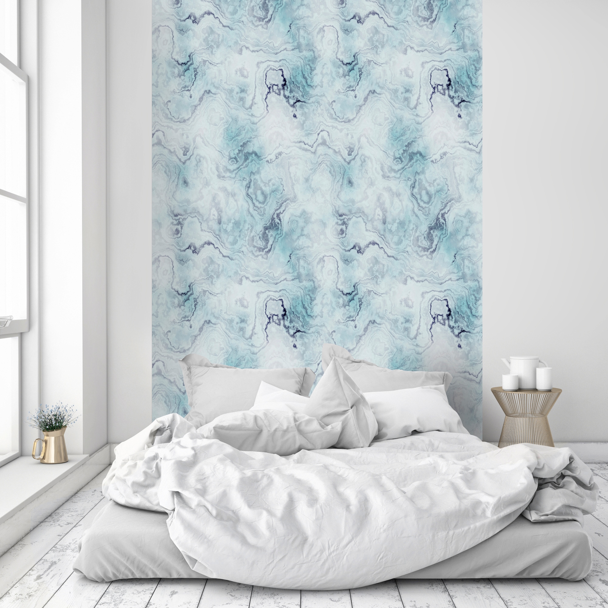 queence Vinyltapete »Regis«, gemustert-Farbverlauf-bedruckt-abstrakt, 90x250cm, selbstklebend, kinderleichte Anbringung, Sticker