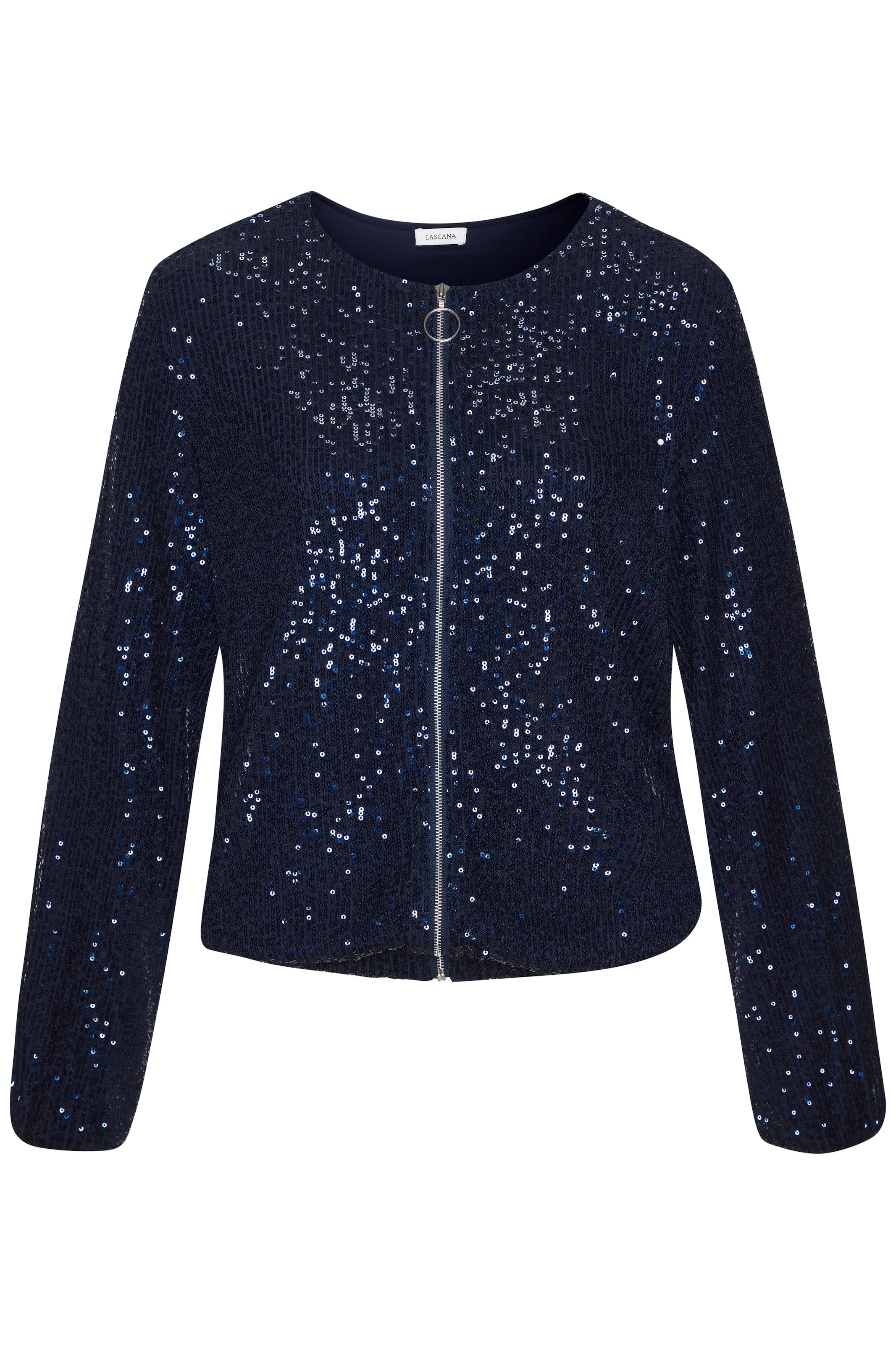 LASCANA Blouson mit Pailletten, festliche Bomberjacke, Paillettenjacke in Navy