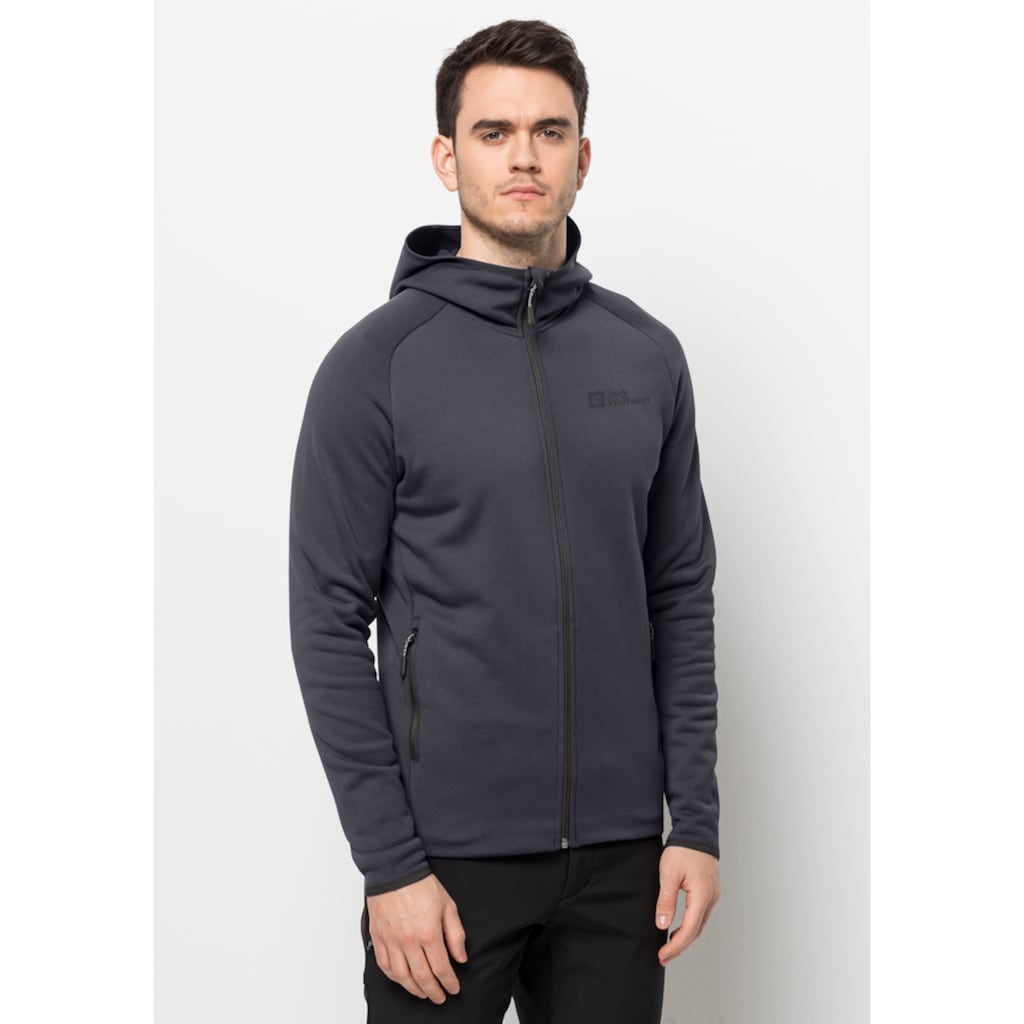 Jack Wolfskin Fleecejacke »BAISELBERG HOODED FZ M«, mit Kapuze