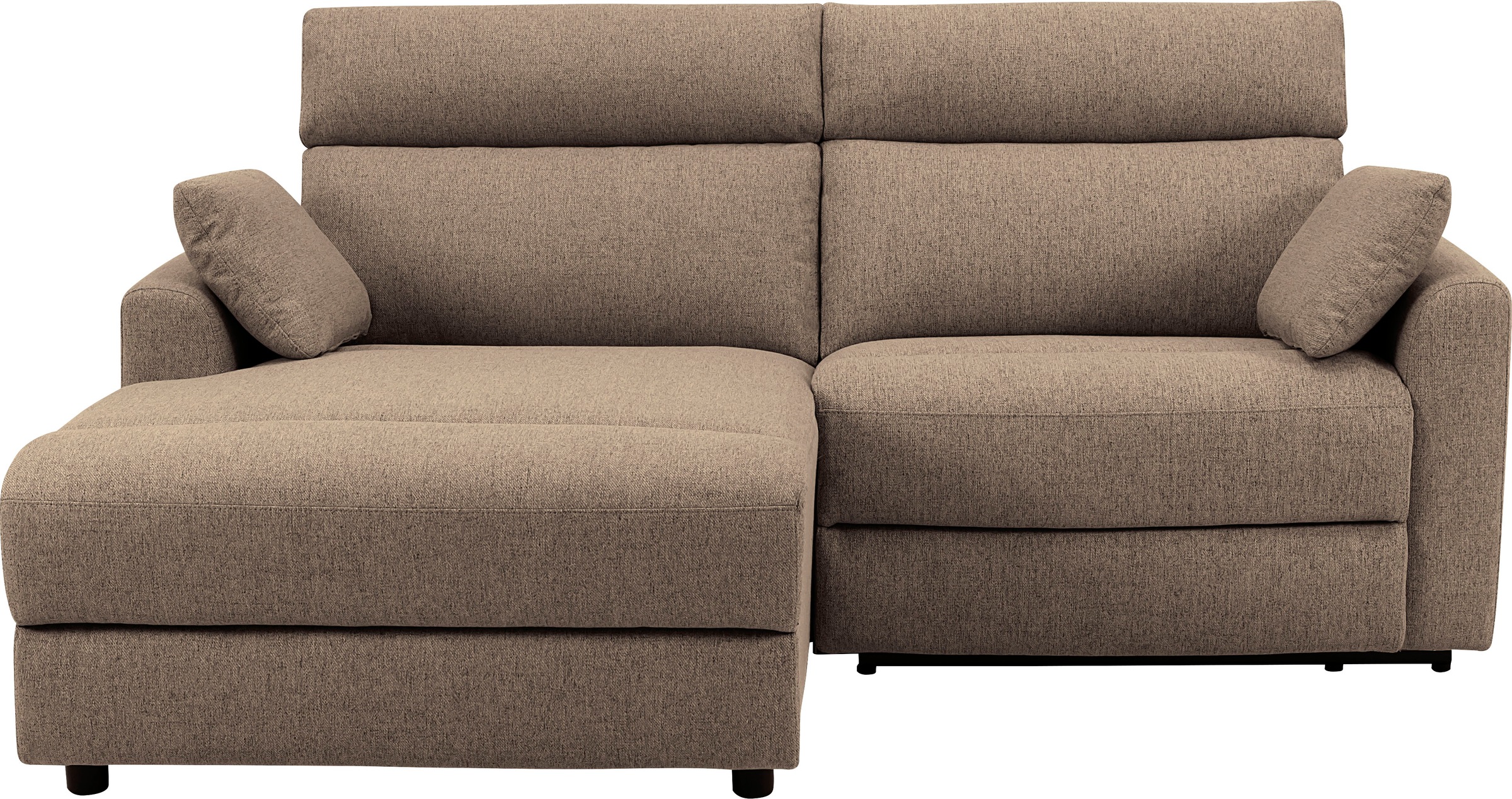 INOSIGN Ecksofa »JENNA, L-Form, 209cm, manuelle u. elektrische Funktion, mit USB A/C,«, Liegefunktion 105°-150°, Federkern, Struktur fein