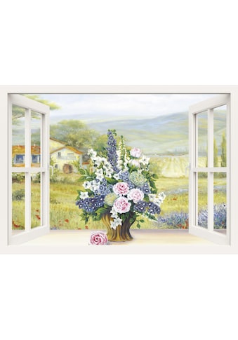 Home affaire Leinwandbild »Heins, A.: Blumenbouquet am weißen Fenster«, 100/70 cm kaufen