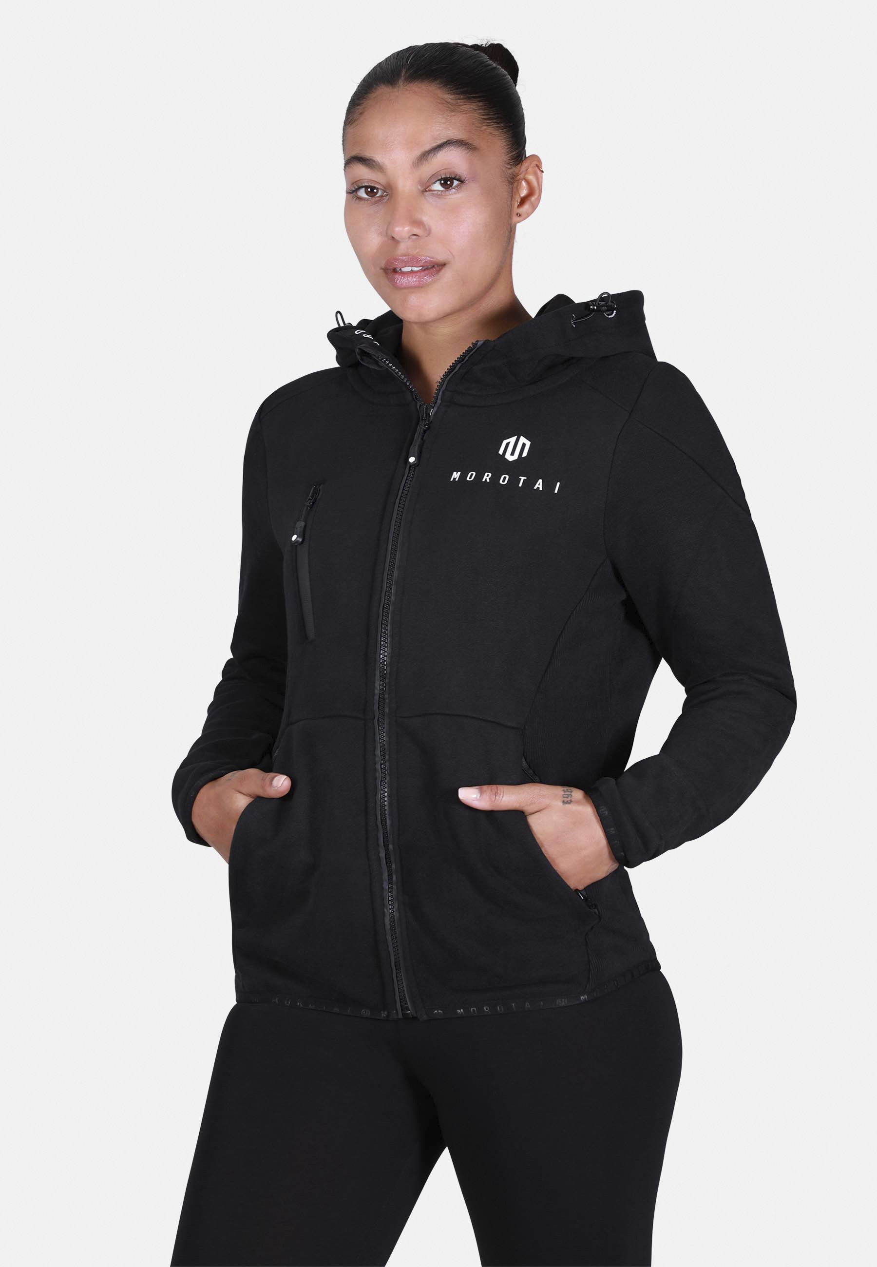 MOROTAI Allwetterjacke »MOROTAI Damen Morotai Neo Zip Sweatjacket« 1 Stk. tlg. mit Kapuze
