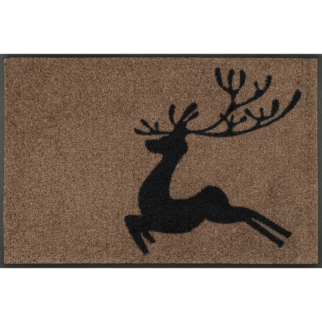 wash+dry by Kleen-Tex Fußmatte »Jumping Deer«, rechteckig