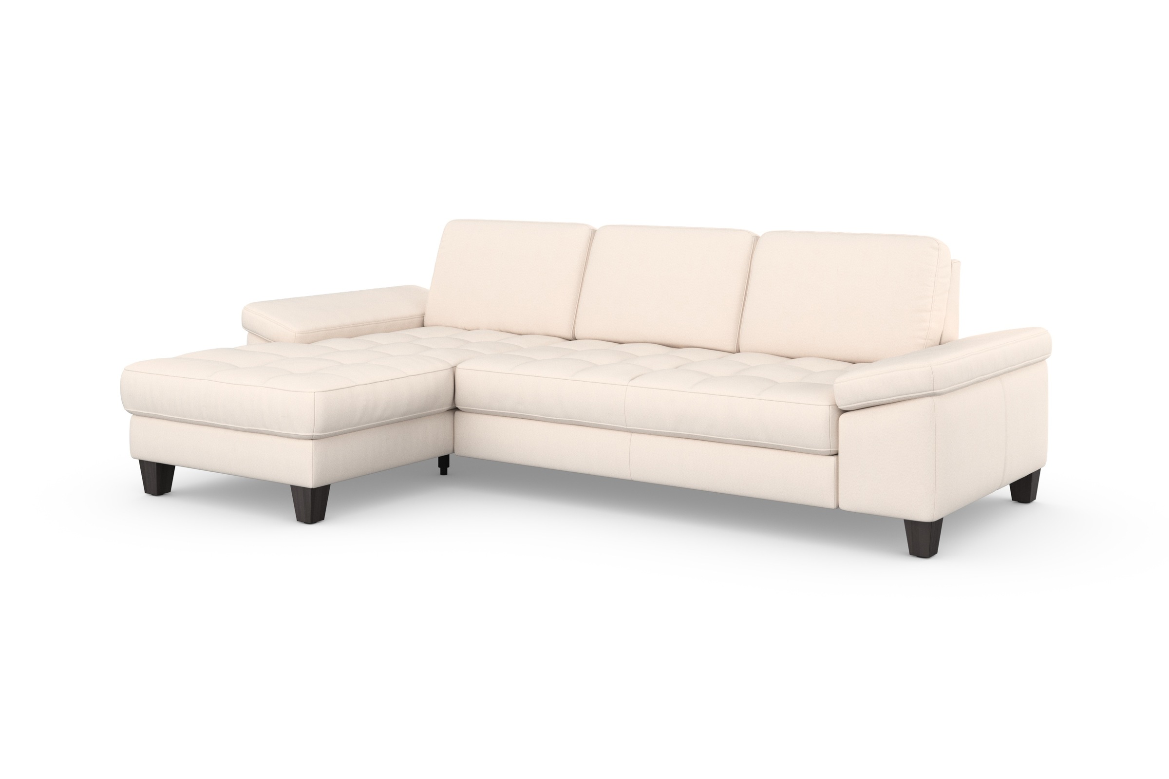 sit&more Ecksofa »Westham L-Form«, Recamiere, mit oder ohne Bettfunktion, Bettkasten, Füße wengefarben