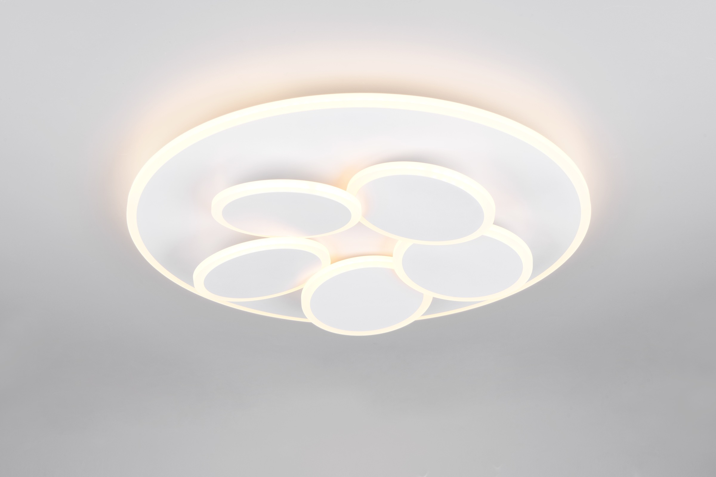 TRIO Leuchten LED Deckenleuchte »MANDALA, LED Deckenlampe mit Fernbedienung, dimmbar CCT Nachtlicht«, 1 flammig, Leuchtmittel LED-Board | LED fest integriert, Memory- und Timerfunktion 4200 Lumen warm- bis kaltweiß 2700-6500K 35W