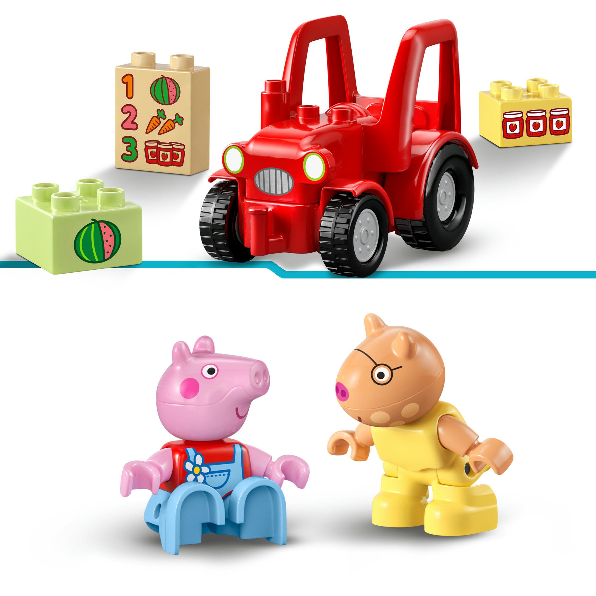 LEGO® Konstruktionsspielsteine »Traktor und Marktstand (10468), LEGO DUPLO Peppa Pig«