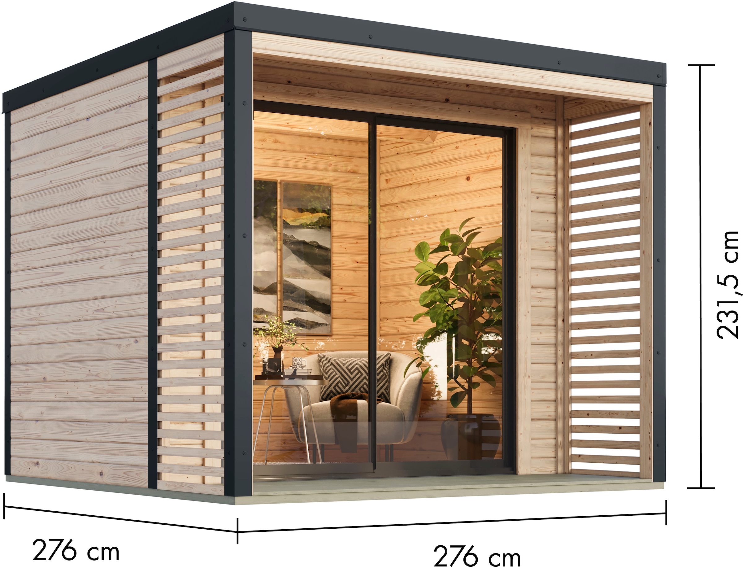 Karibu Gartenhaus »Saturino« inkl. Massivholzfußboden