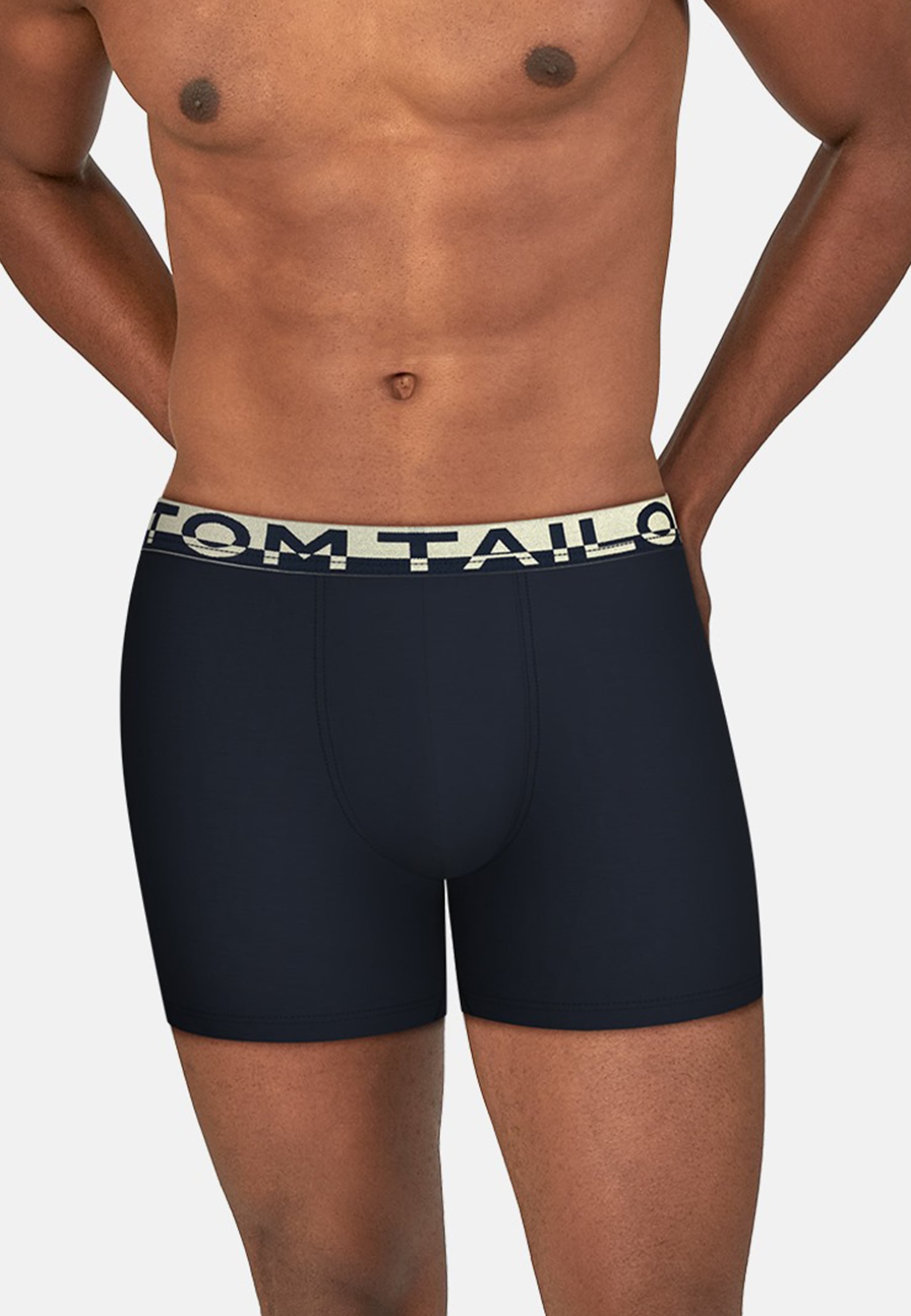 TOM TAILOR Boxershorts, (4 St.), mit elastische Gummibund mit hellem Markenschriftzug