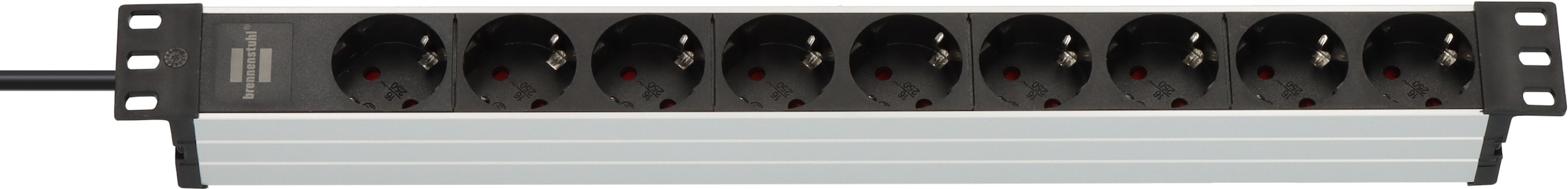 Brennenstuhl Steckdosenleiste »Alu-Line 19"«, 9-fach, (Kabellänge 2 m)