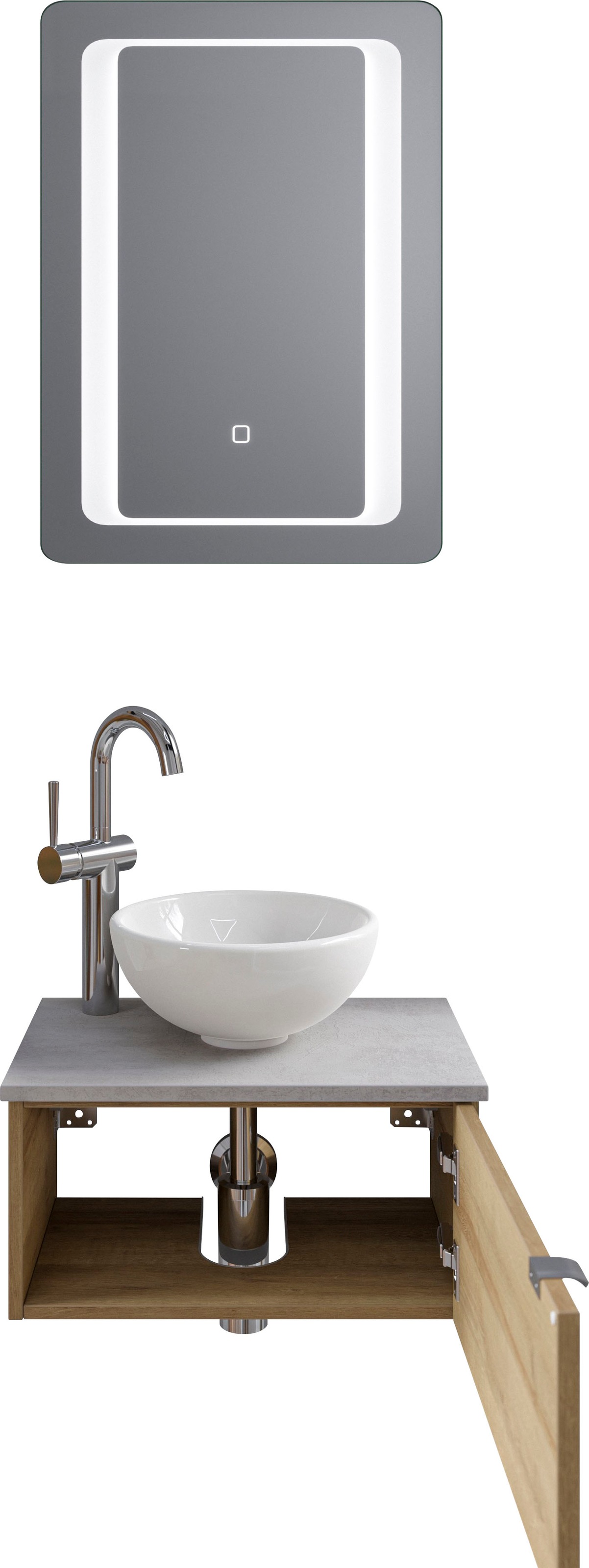 Saphir Badmöbel-Set »Serie 6915« 4 Stk. tlg. Gäste-Bad, 51 cm breit, mit LE günstig online kaufen