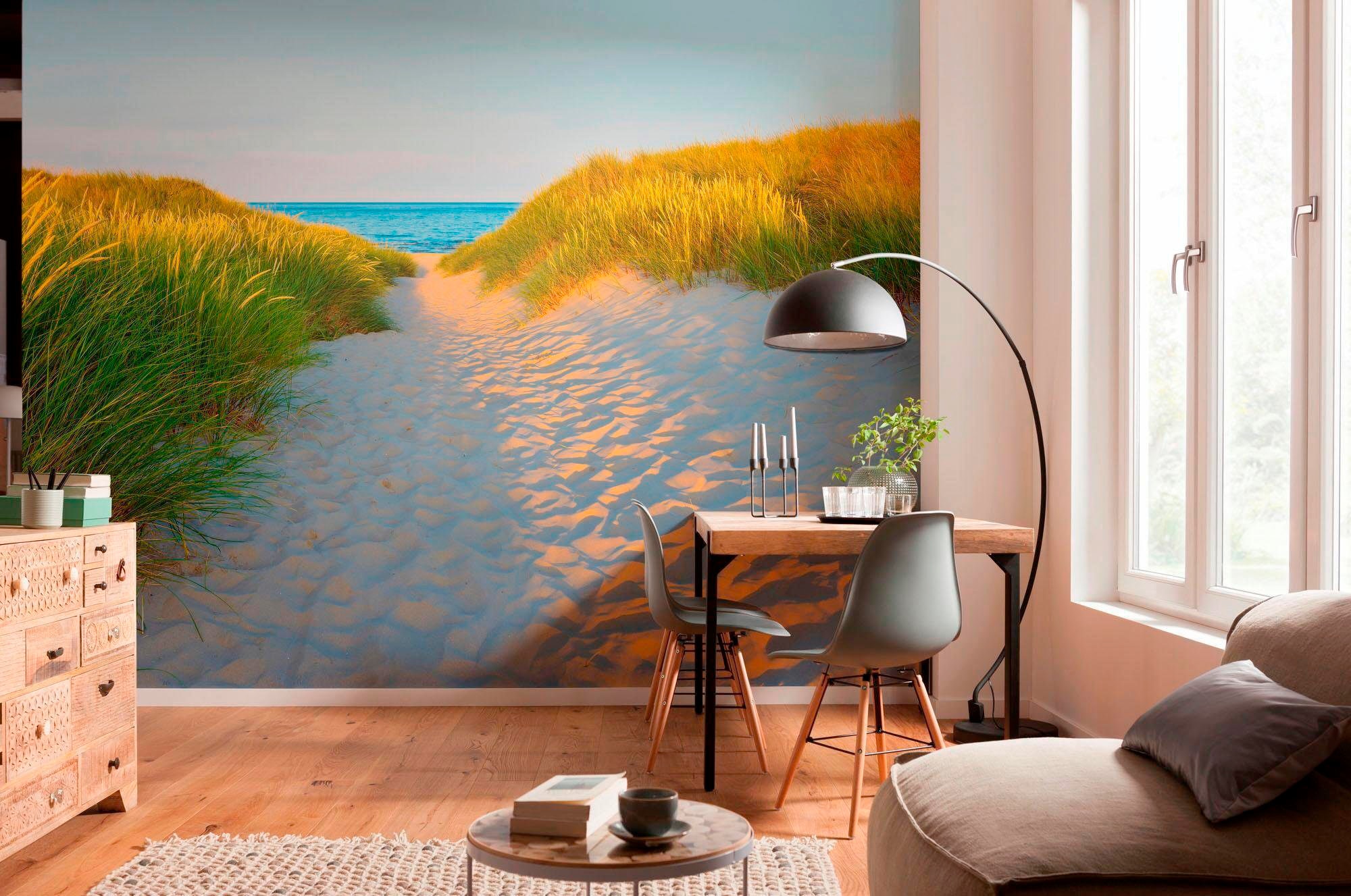 Komar Fototapete »Sandy Path - Größe 368 x 254 cm«, bedruckt, Wohnzimmer, Schlafzimmer
