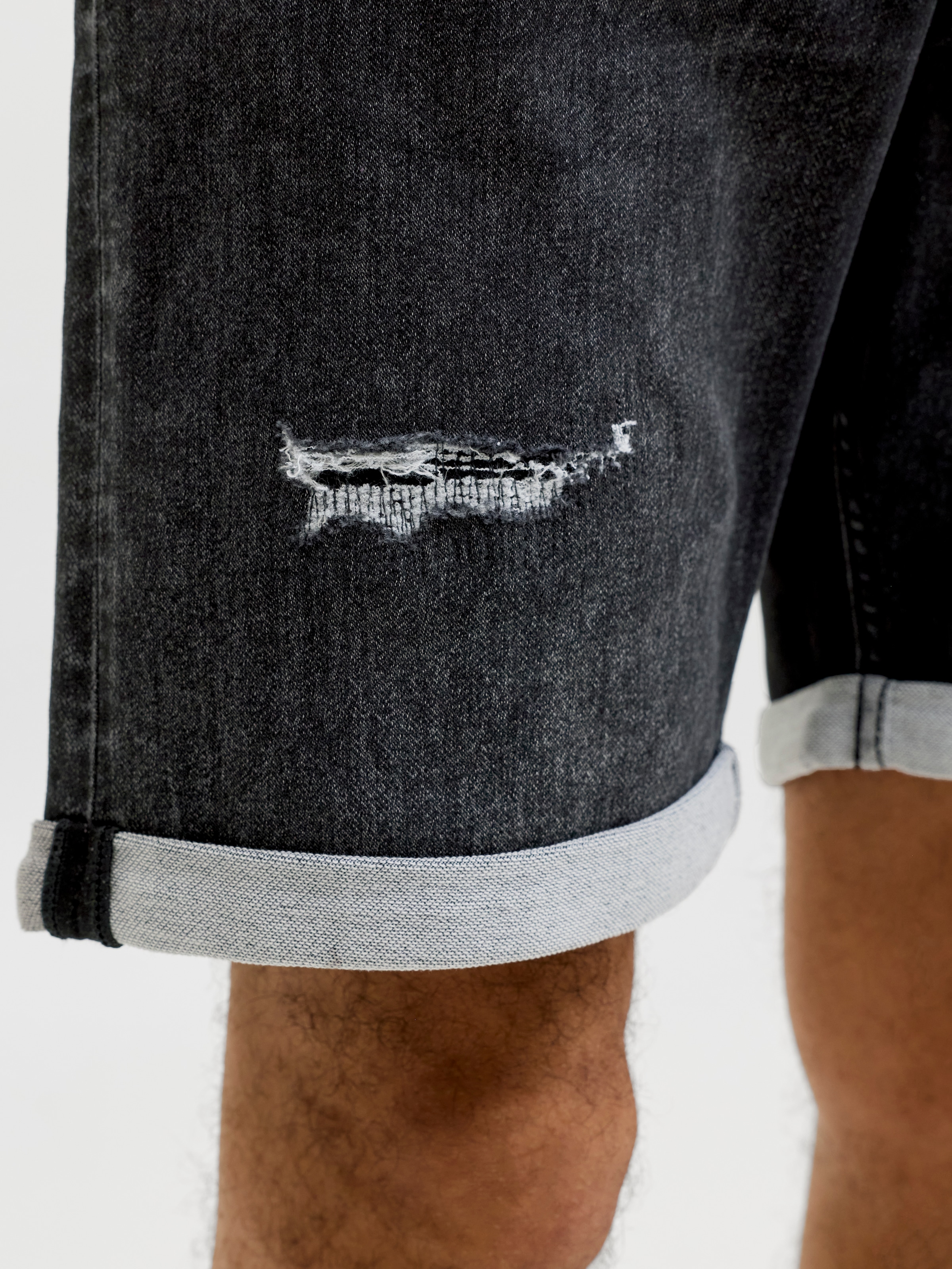 Jack & Jones Shorts »JJIRICK JJICON I.K. SHORTS GE 066 SN«  Baumwollmischung mit Stretch, regular fit, Destroyed Effekte