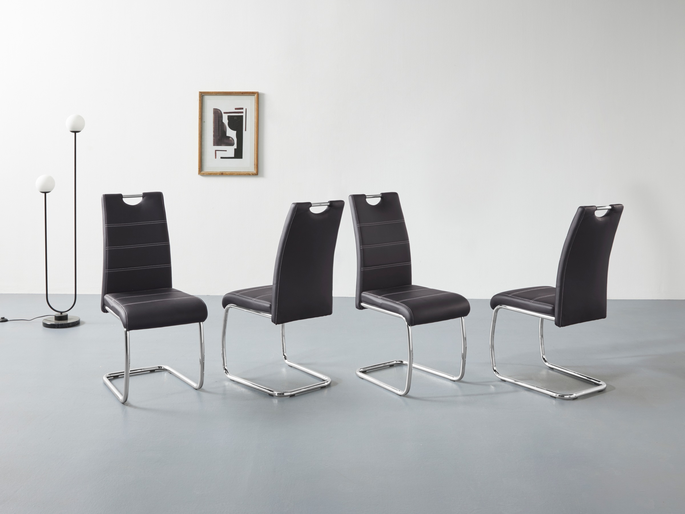 HELA Freischwinger »FLORA«, (Set), 4 St., Kunstleder, 1, 2 oder 4 Stück, Fr günstig online kaufen