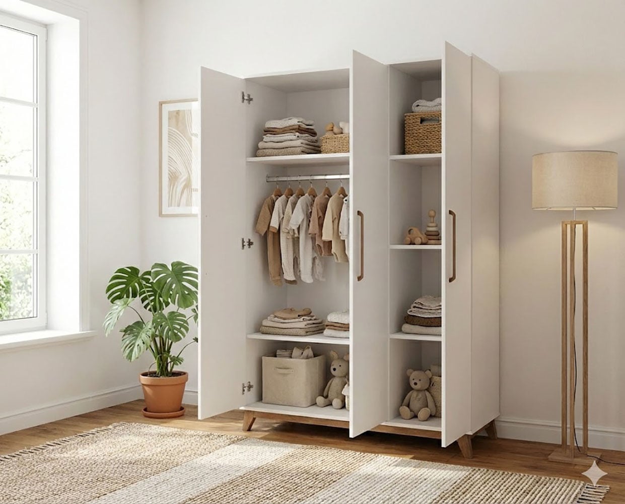 arthur berndt Kinderkleiderschrank »Kleiderschrank »Lina« 3-türig«