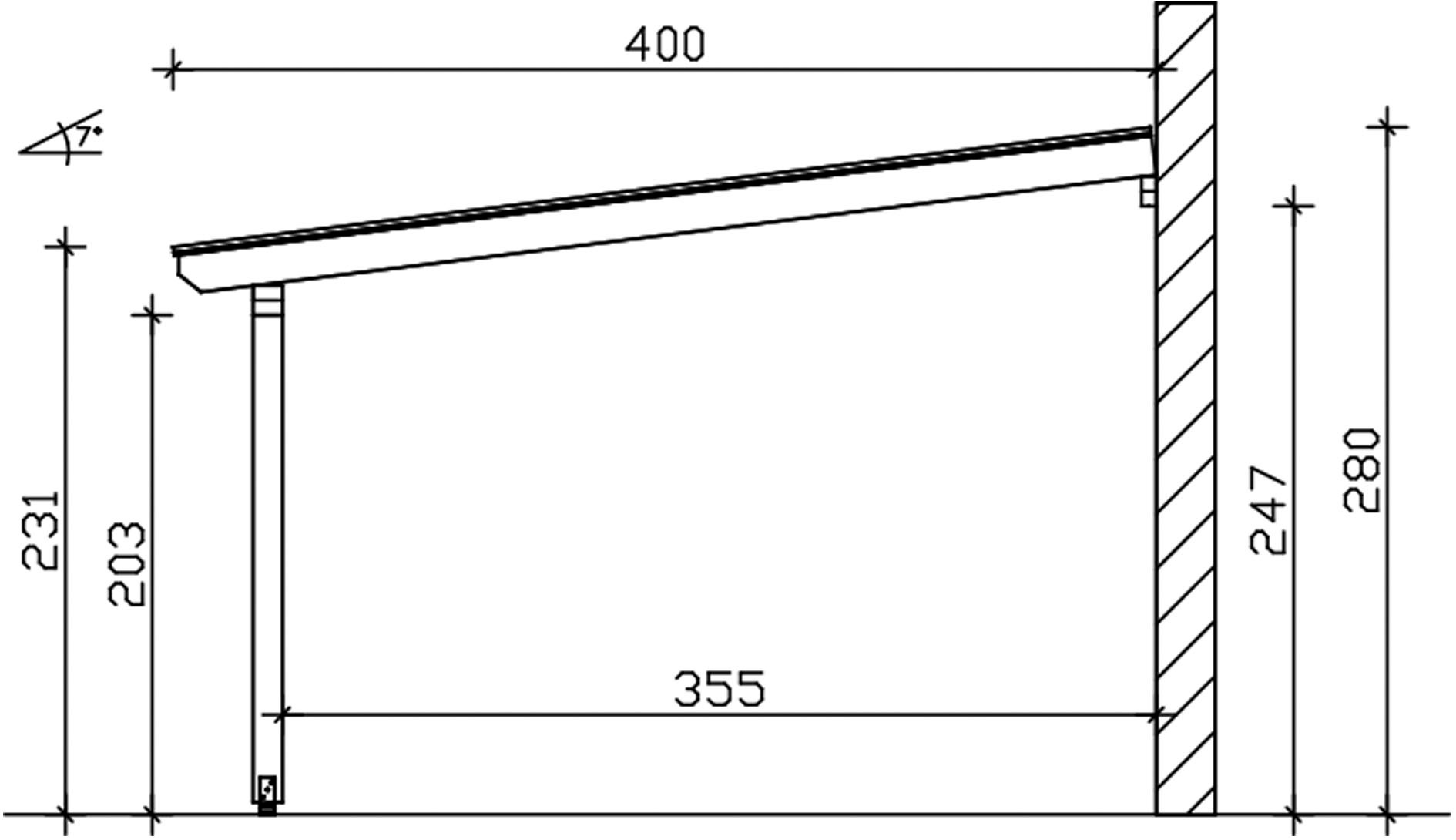 Skanholz Terrassendach »Bormio«