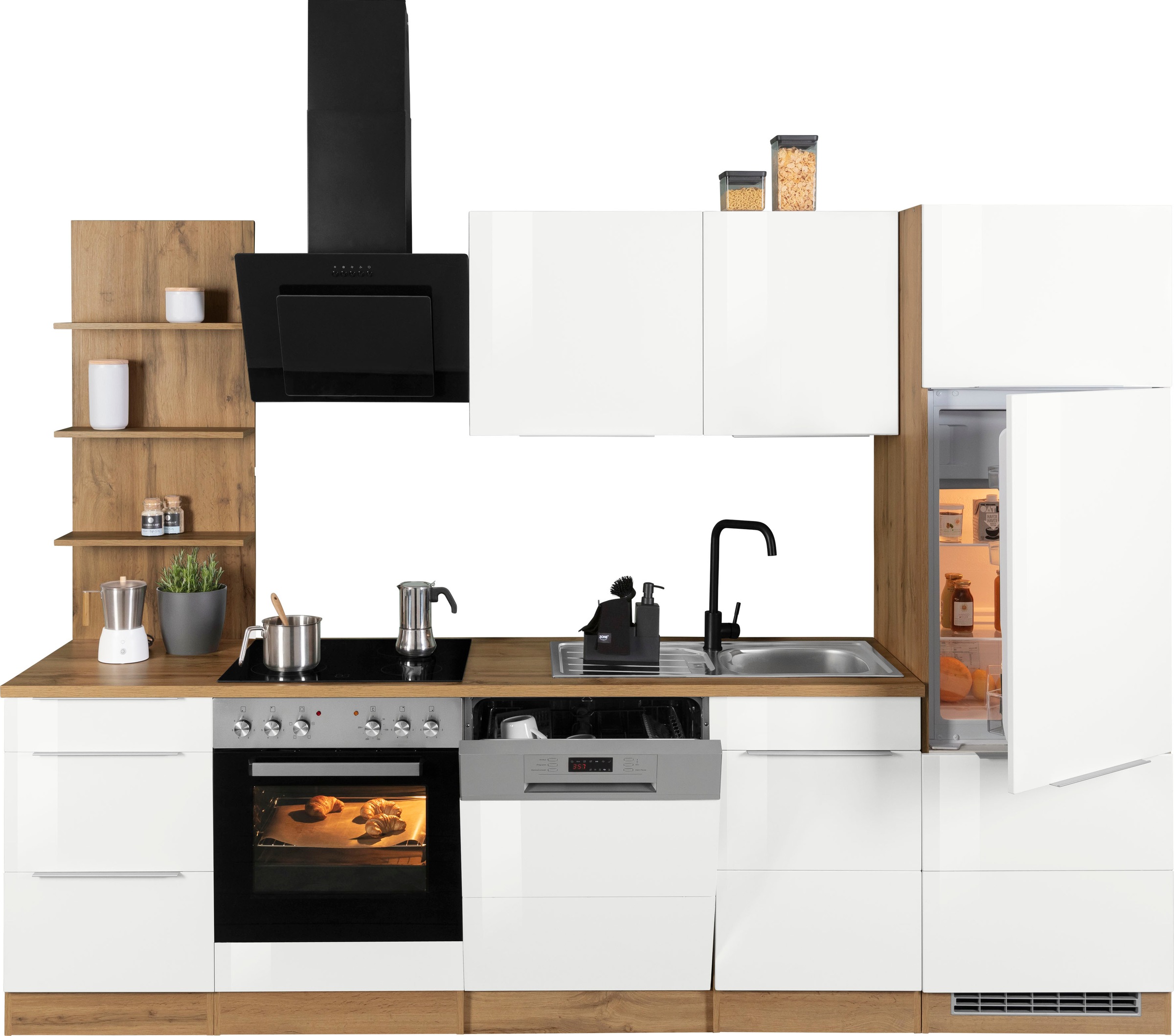 HELD MÖBEL Küchenzeile »Brindisi«, mit E-Geräten, Breite 280 cm bestellen