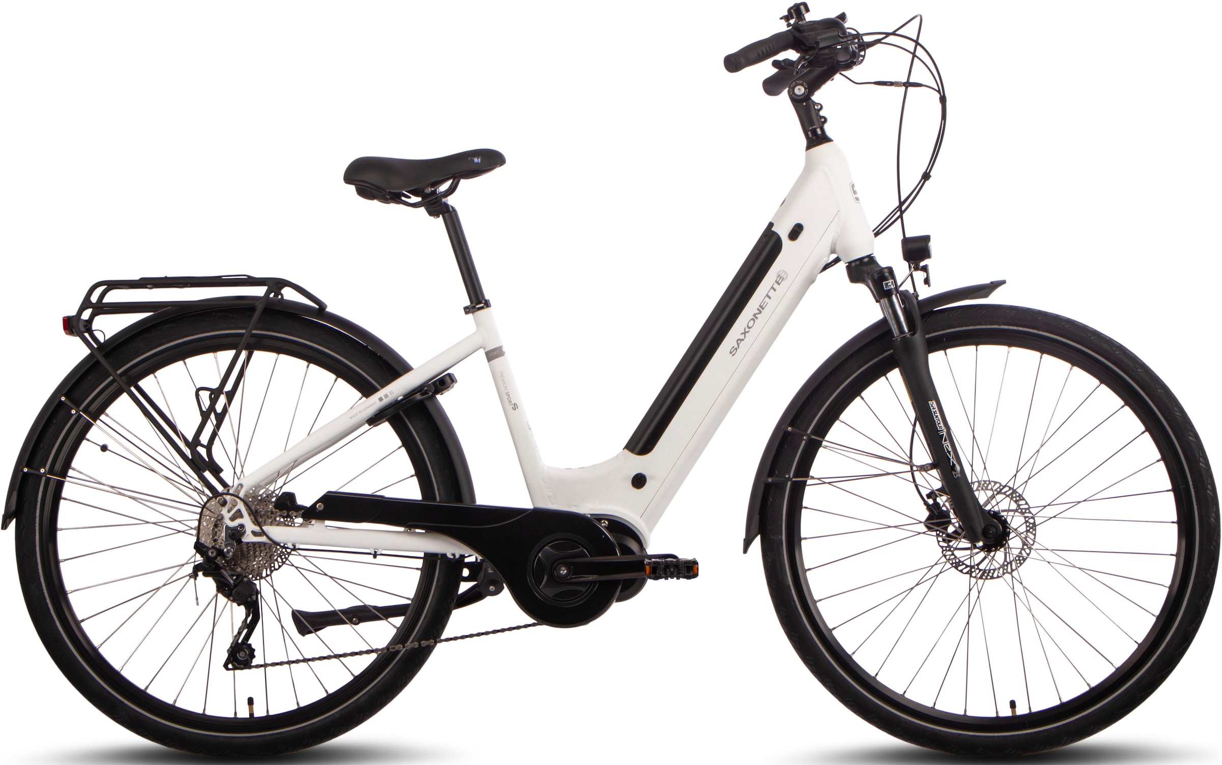 SAXONETTE E-Bike »Premium Sport (Wave)«, 10 Gang, Mittelmotor 250 W, Pedelec, Elektrofahrrad für Damen u. Herren