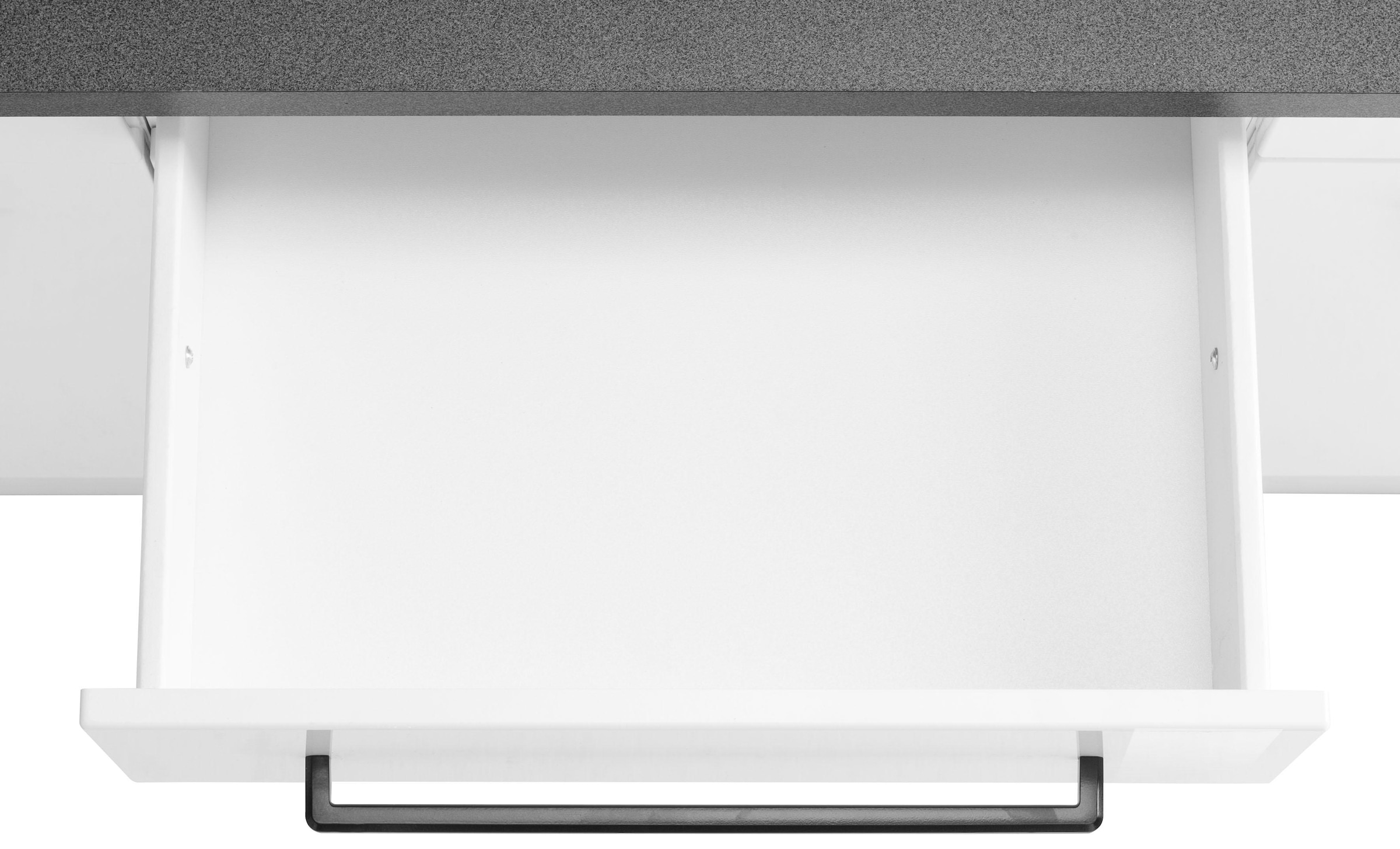 KOCHSTATION Küchenzeile »KS-Tulsa«, mit E-Geräten, Breite 210 cm, schwarze Metallgriffe, MDF Fronten