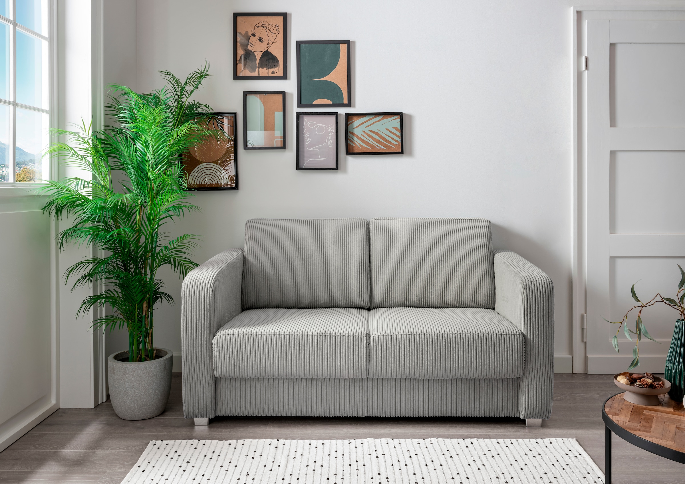 INOSIGN Schlafsofa »Mia«, mit 2 Einzelauszügen als Längsschläfer günstig online kaufen