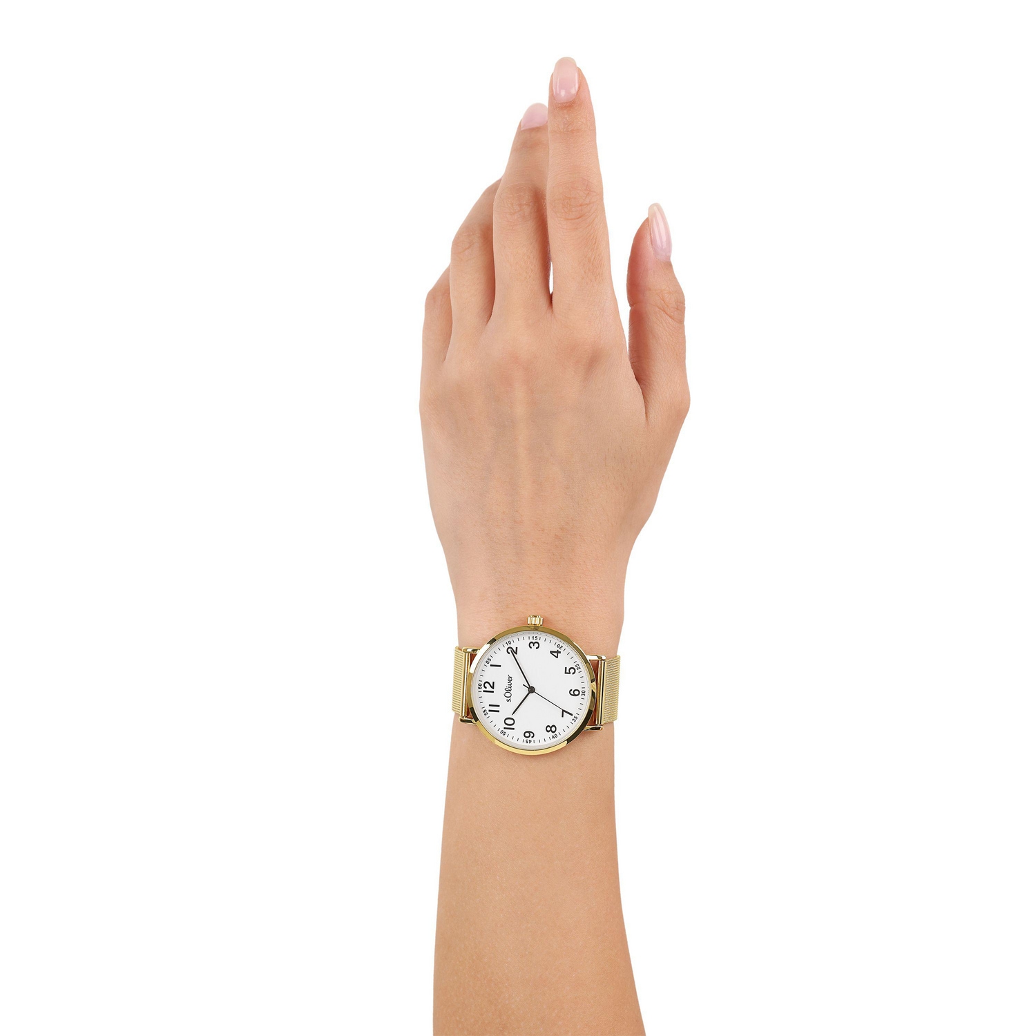 s.Oliver Quarzuhr Armbanduhr, Herrenuhr, Edelstahlarmband, analog