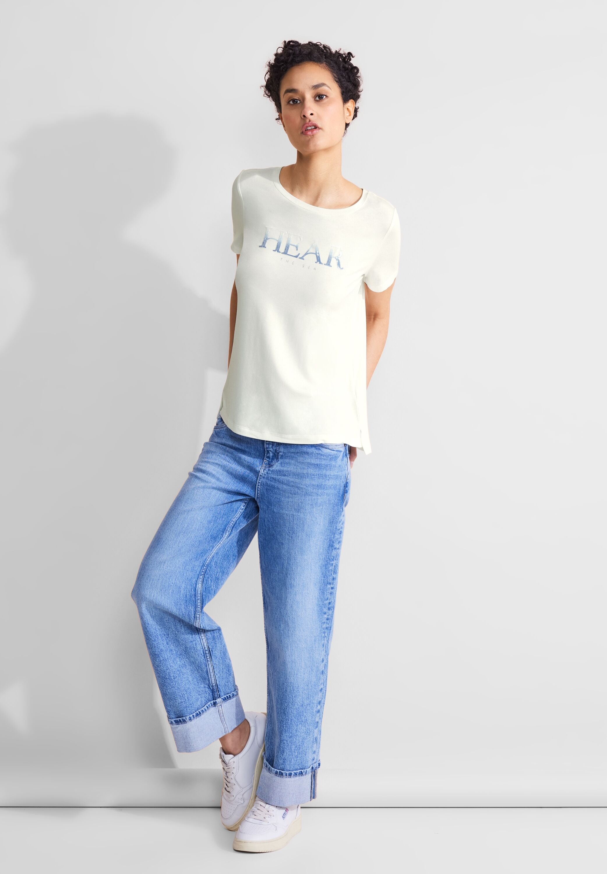 STREET ONE T-Shirt, mit Pailetten-Print