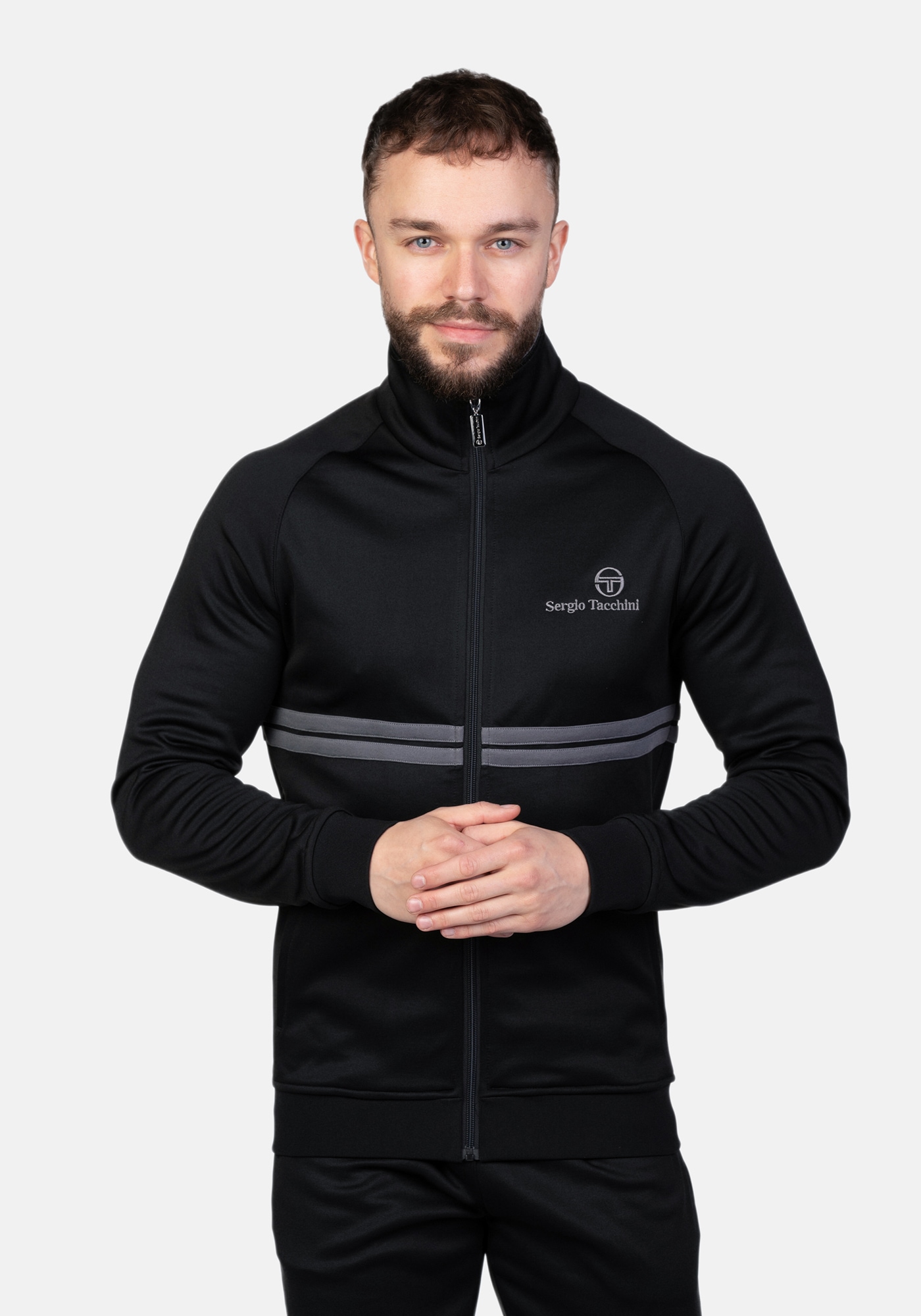 Sergio Tacchini Trainingsjacke »NEW DALLAS TRACK TOP Herren«, ohne Kapuze, Trainingsjacke Herren, leichte Jacke, Retro, Sportjacke, Outdoor, Sale