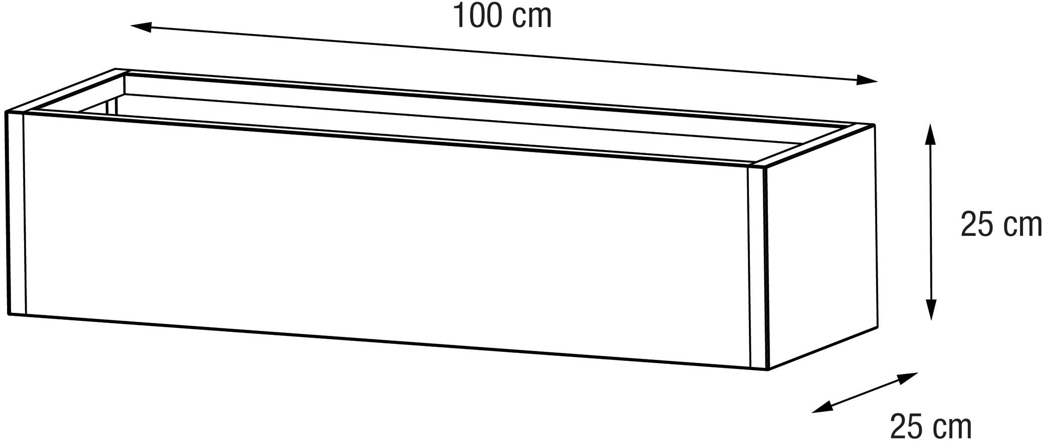 Herstera Garden Pflanzkübel »Cube« BxTxH: 100x25x25 cm