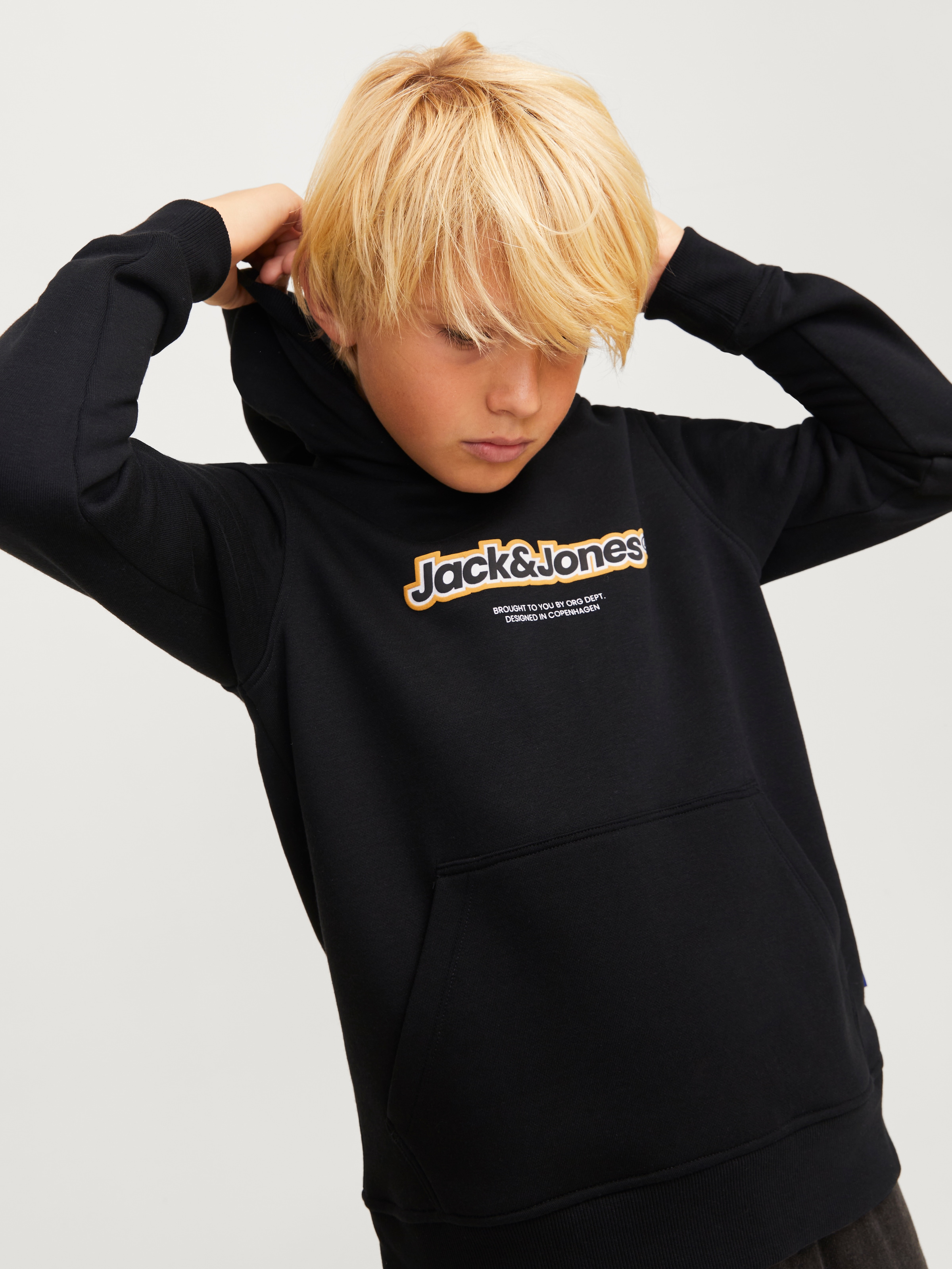 Jack & Jones Junior Kapuzensweatshirt »JORVESTERBRO NEWTON BRNDG SWEAT BF JNR«