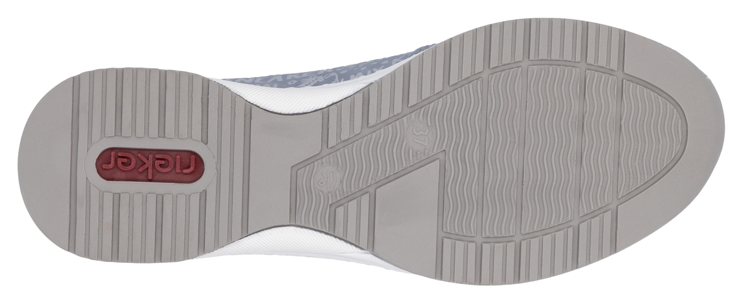 Rieker Sneaker, mit Lettern bedruckt, Freizeitschuh, Halbschuh, Schnürschuh