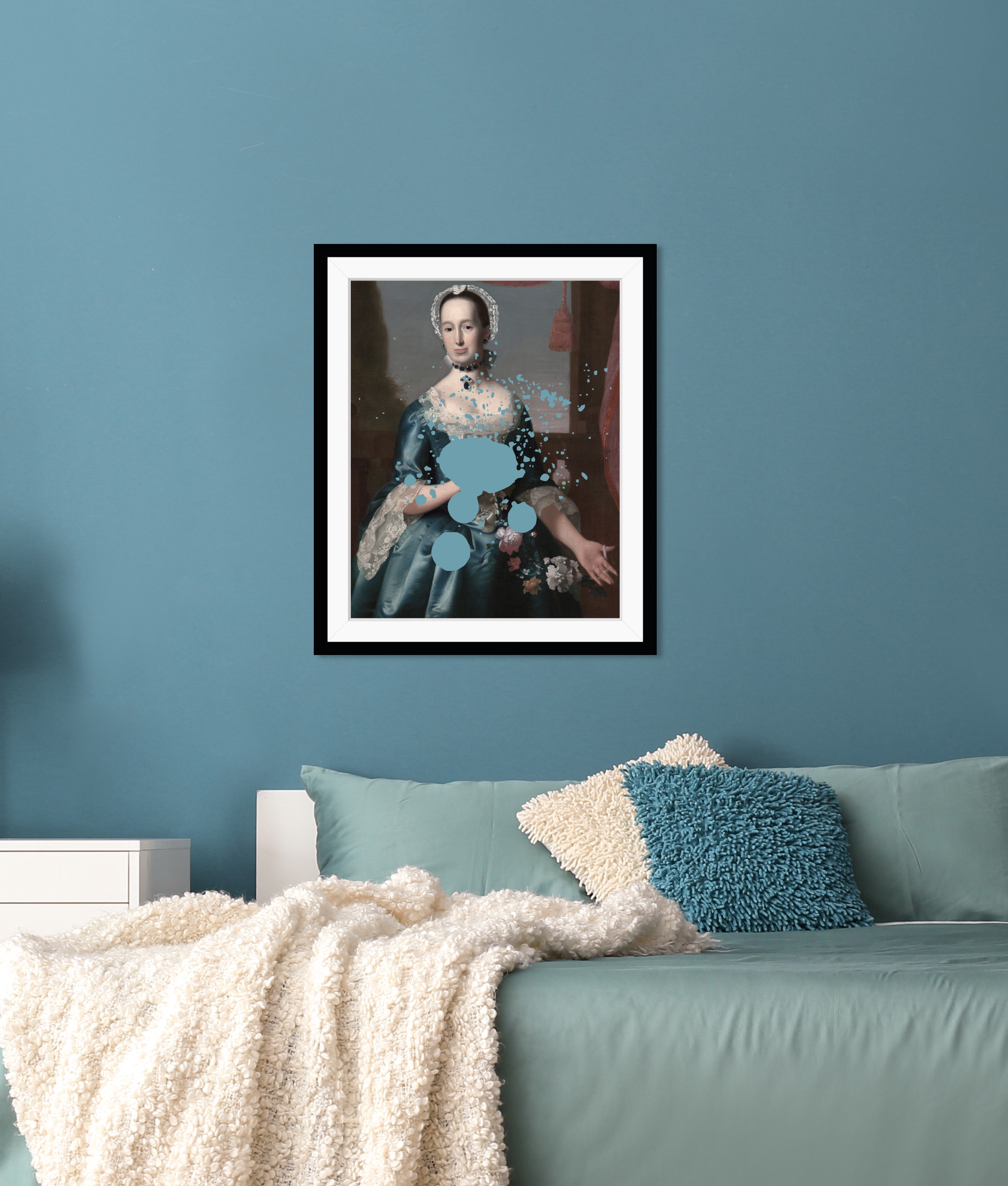 queence Bild »Alina mit Farbklecks« Bilder von Frauen | Frau | Gemälde | Historische Persönlichkeiten | Kunst HD Premium Poster-Druck inkl. Holzrahmen