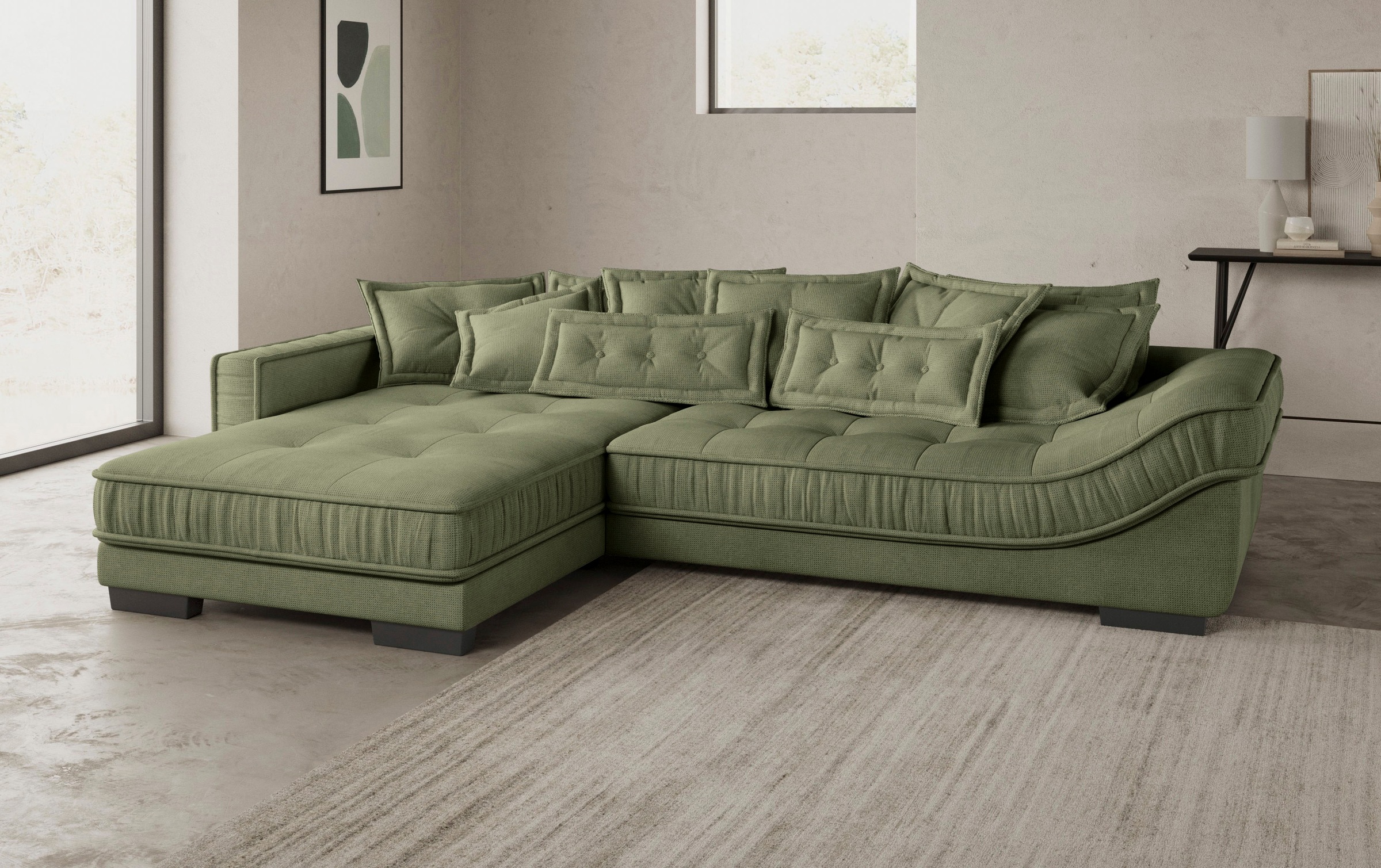 Mr. Couch Ecksofa »Diwan II DuraFlex L-Form«, DuraFlex-Kaltschaumpolsterung, bis 140 kg, 4 Bezugsqualitäten