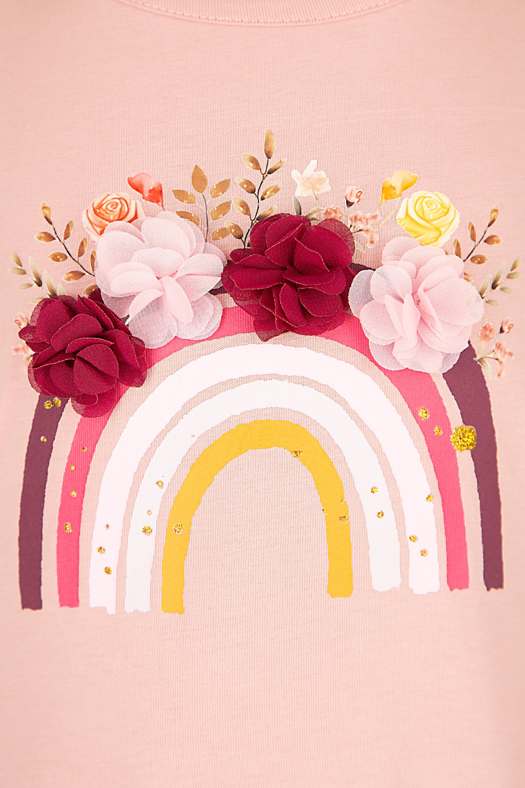 happy girls Jerseykleid mit Tüllrock und hochwertiger Blütenapplikation auf dem Frontmotiv