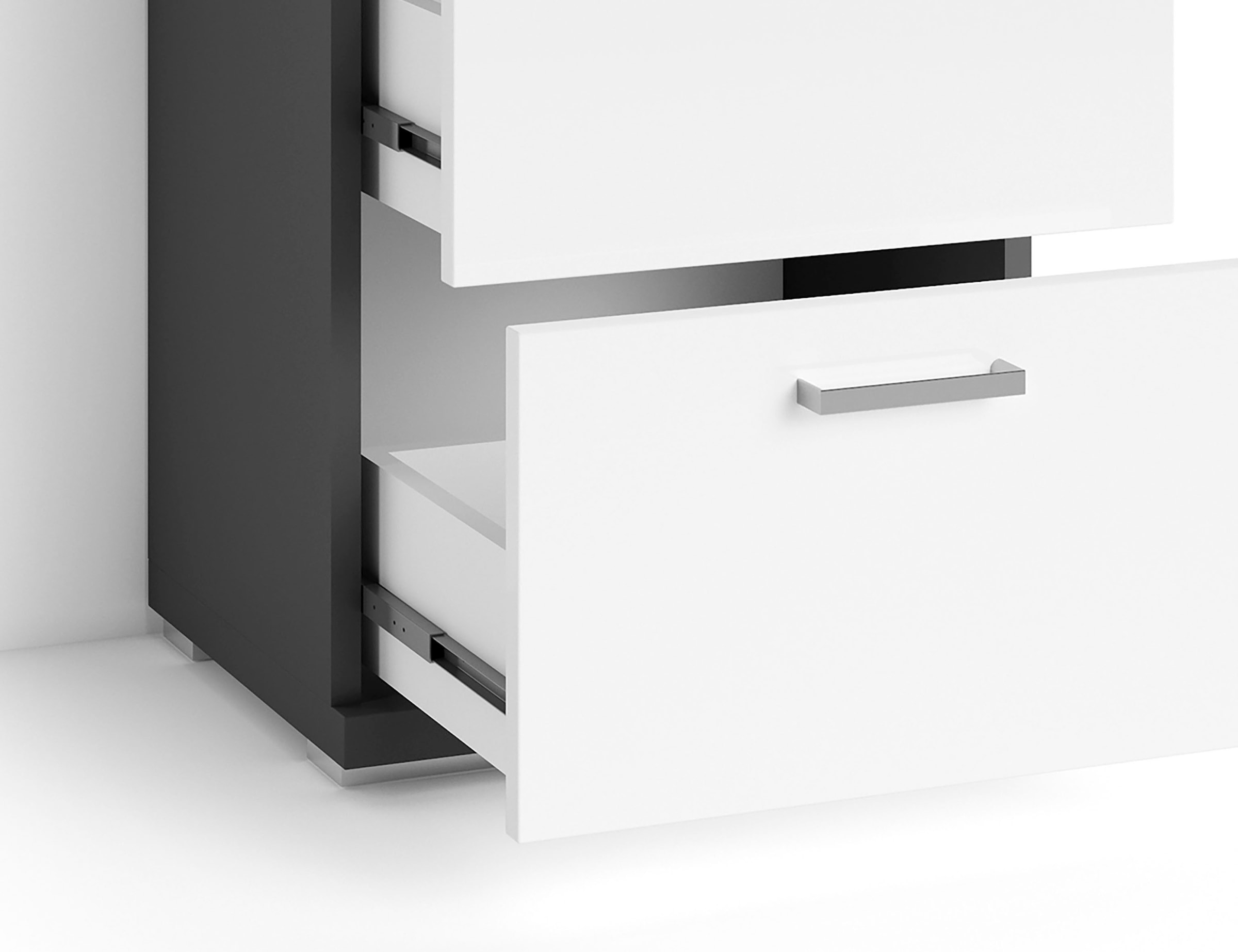 byLIVING Badkommode »Nebraska«, Breite 35 cm, Badezimmerschrank mit Metallgriffen, 3 Schubladen