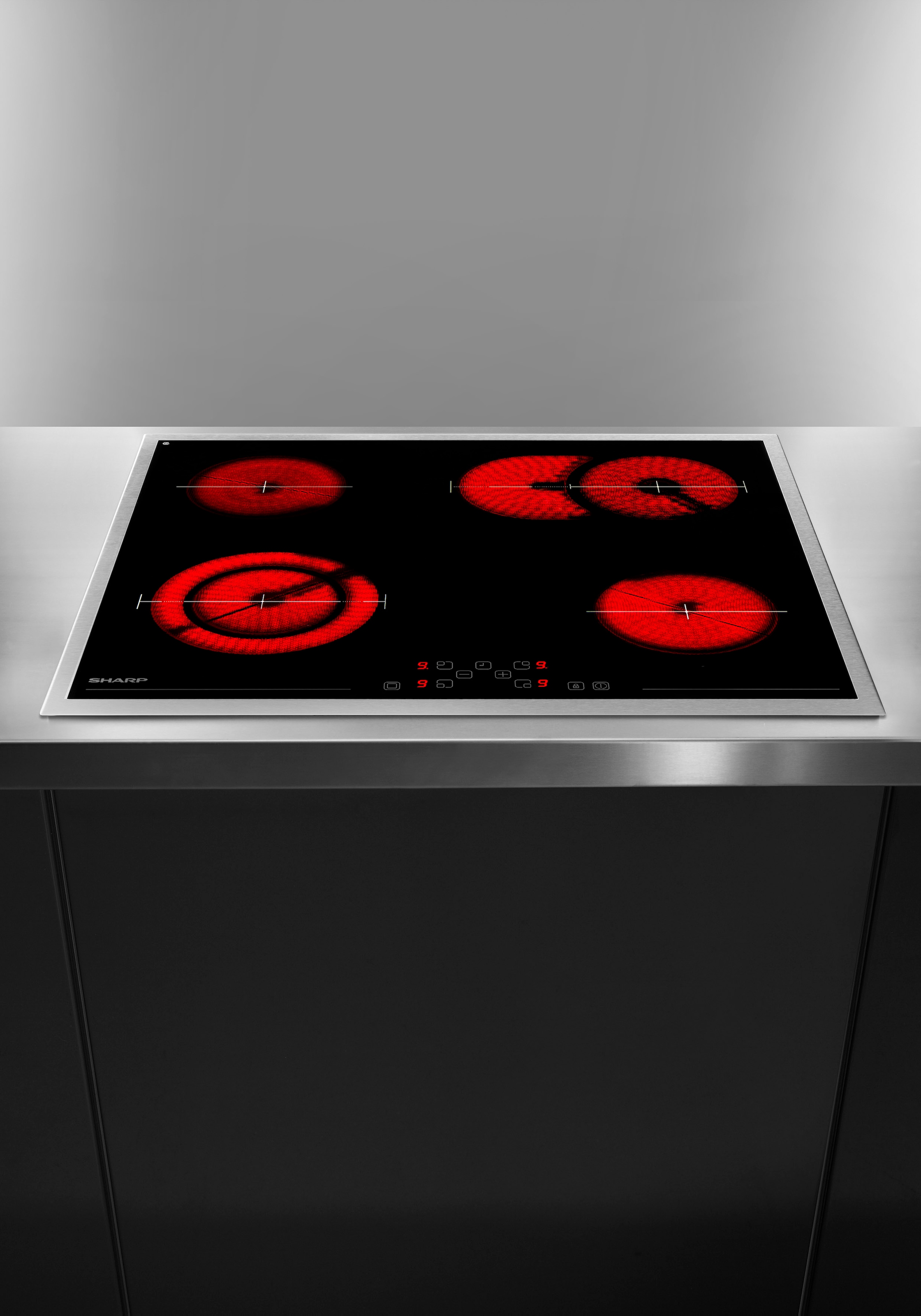 Sharp Induktions-Kochfeld »KH-6V09FTMI-DE«, e Power-Boost-Funktion mit bis zu 30% Zusatzleistung integriert!