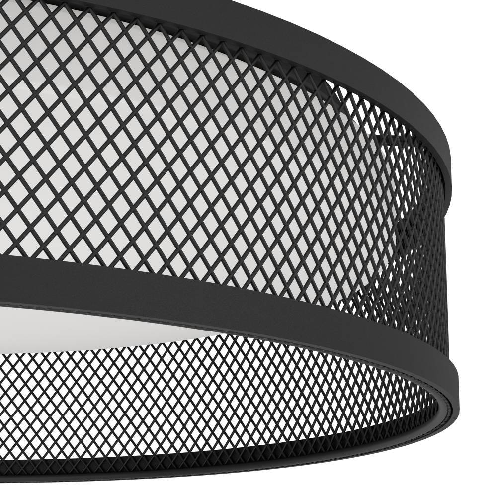 EGLO Deckenleuchte »LUPPINERIA«, 1 flammig, Leuchtmittel LED-Modul | LED fest integriert, Deckenleuchte, Metall in Schwarz und Kunststoff in Weiß, Ø 38,5 cm